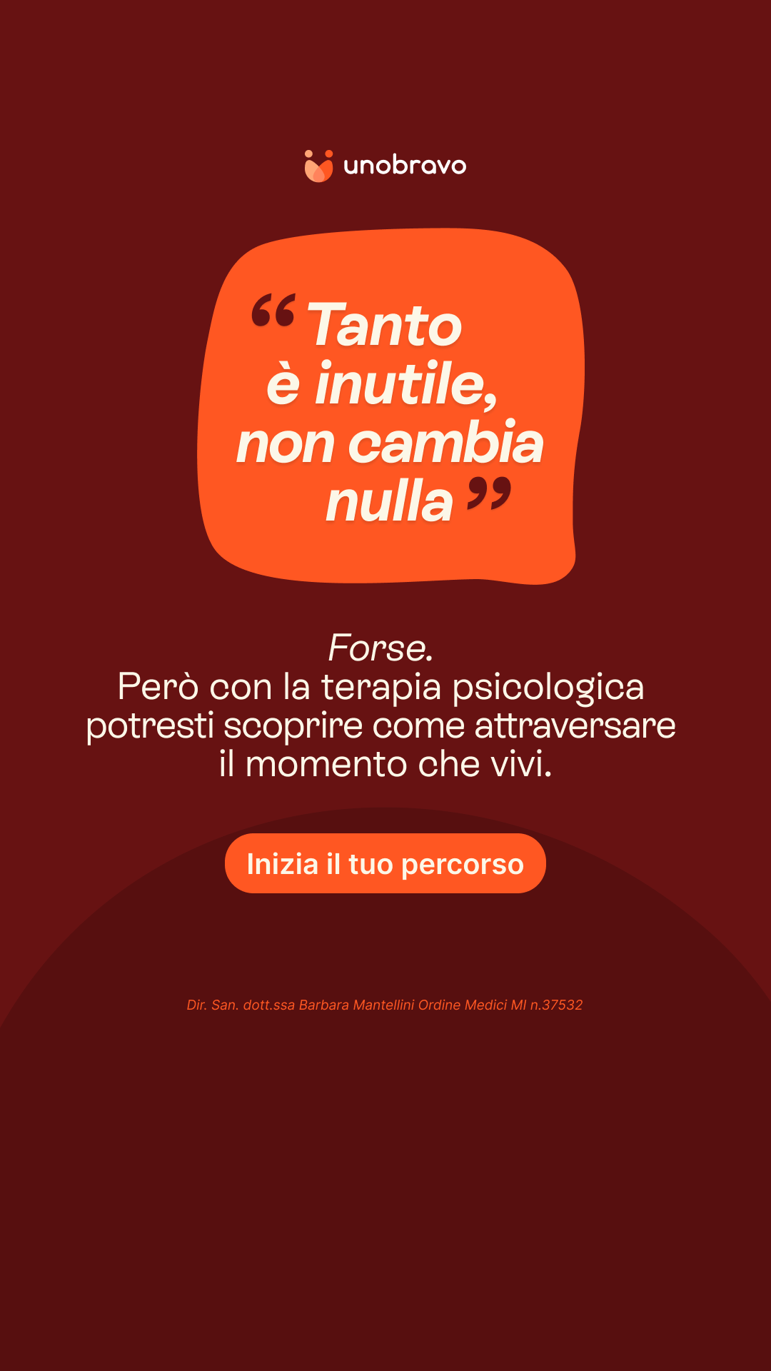 Unobravo Facebook ad