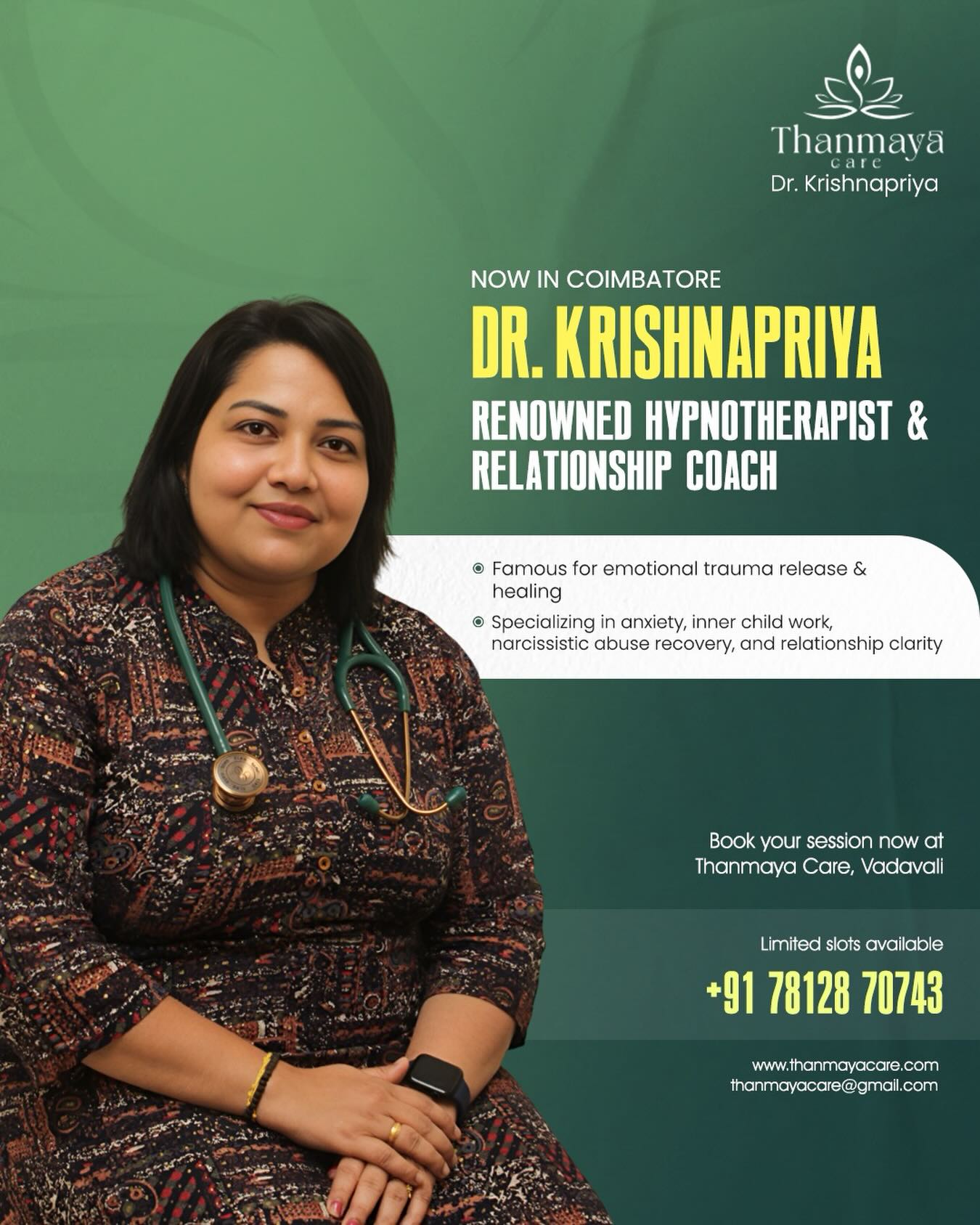 Thanmaya Care Facebook ad: Now in Coimbatore