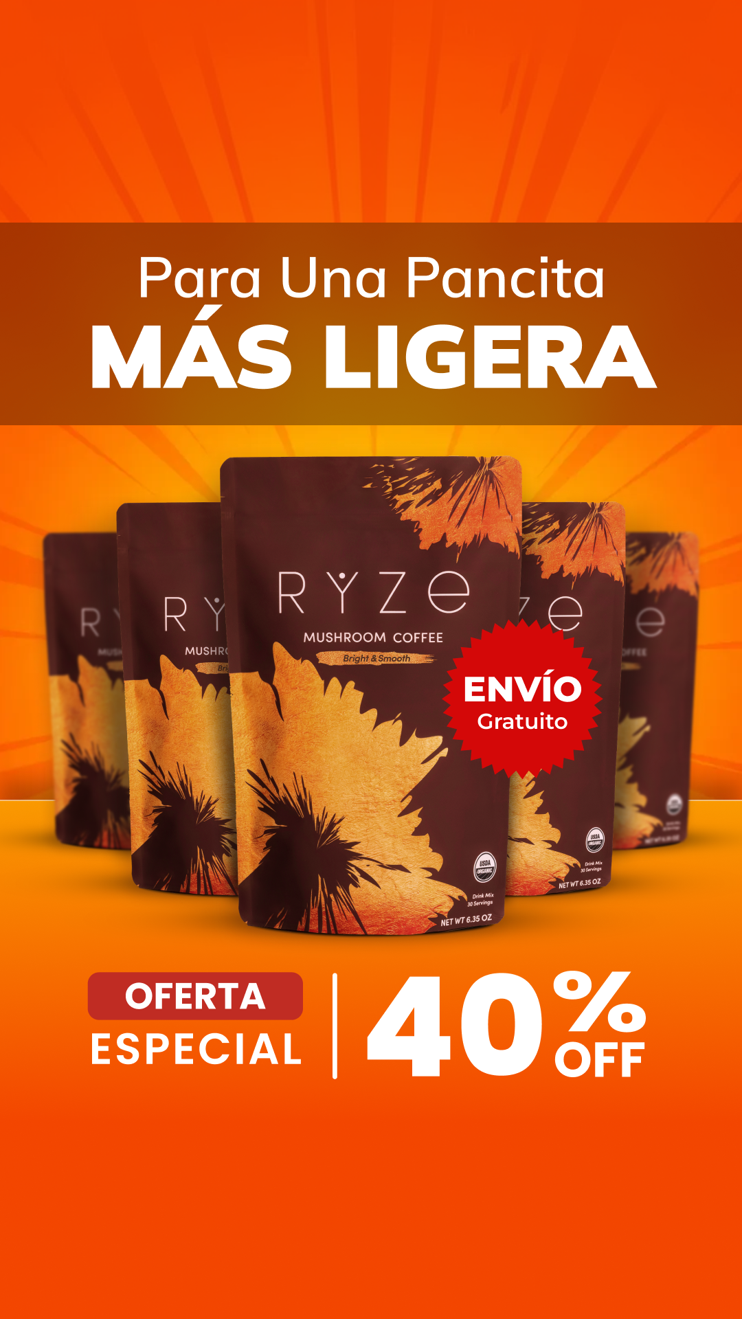 RYZE Superfoods Facebook ad