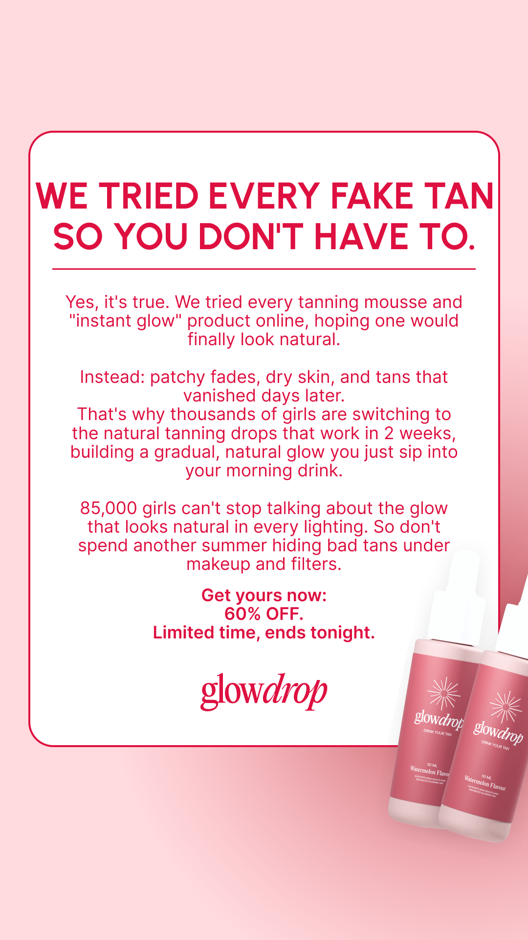 GlowDrop Facebook ad