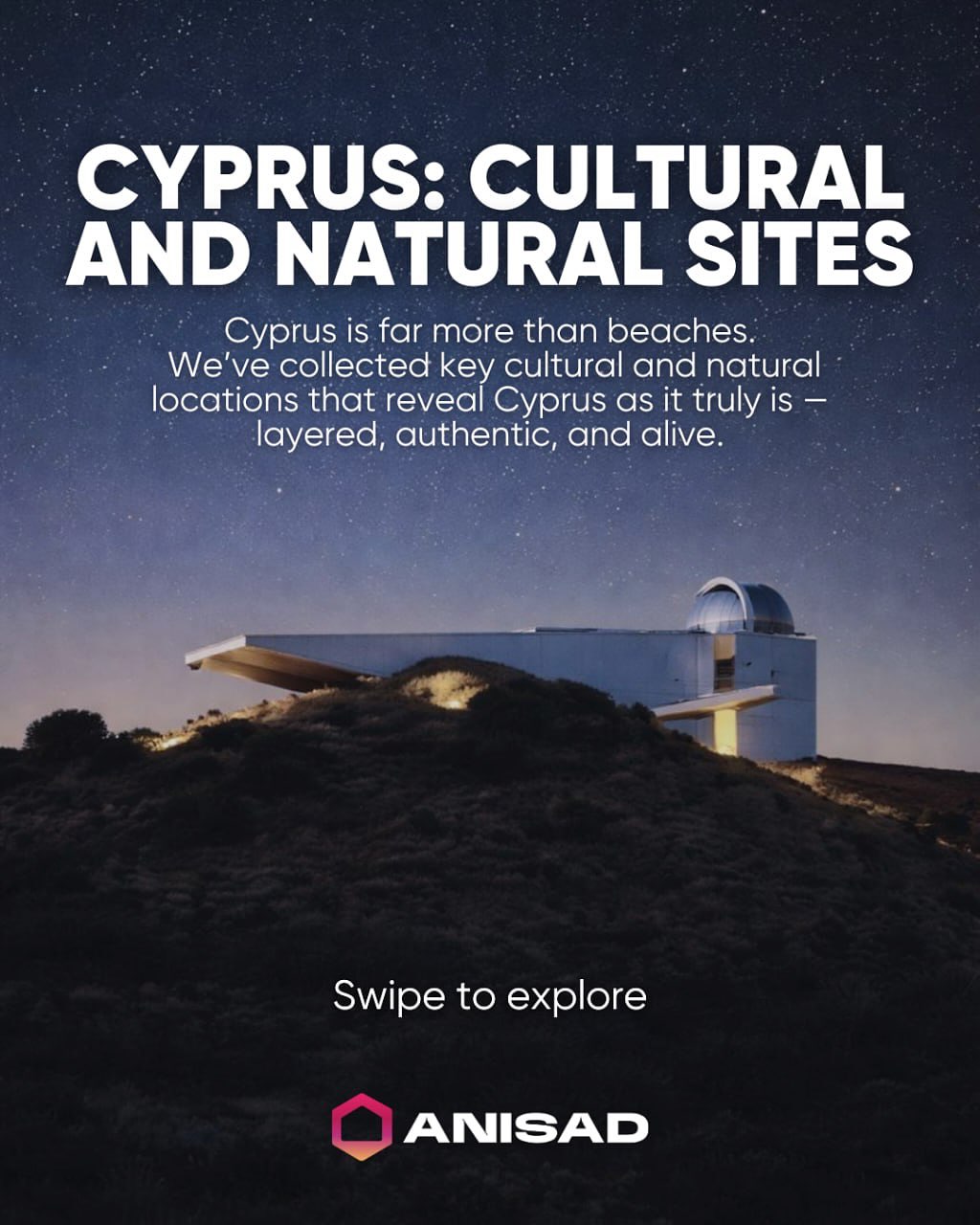 Anisad Facebook ad: Cyprus is more than a beach destination