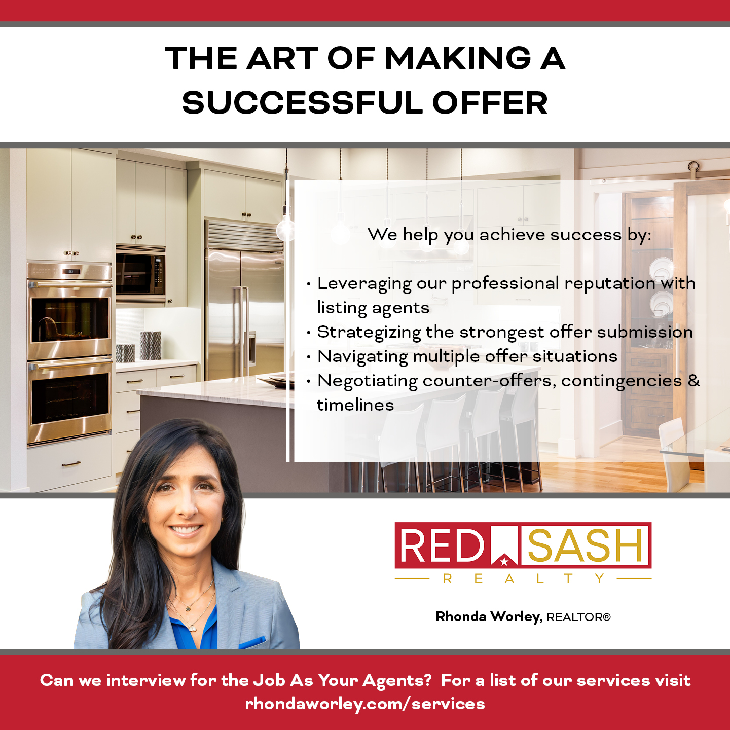 Rhonda Worley at Red Sash Realty Facebook ad: Message or Call (813) 300-1046