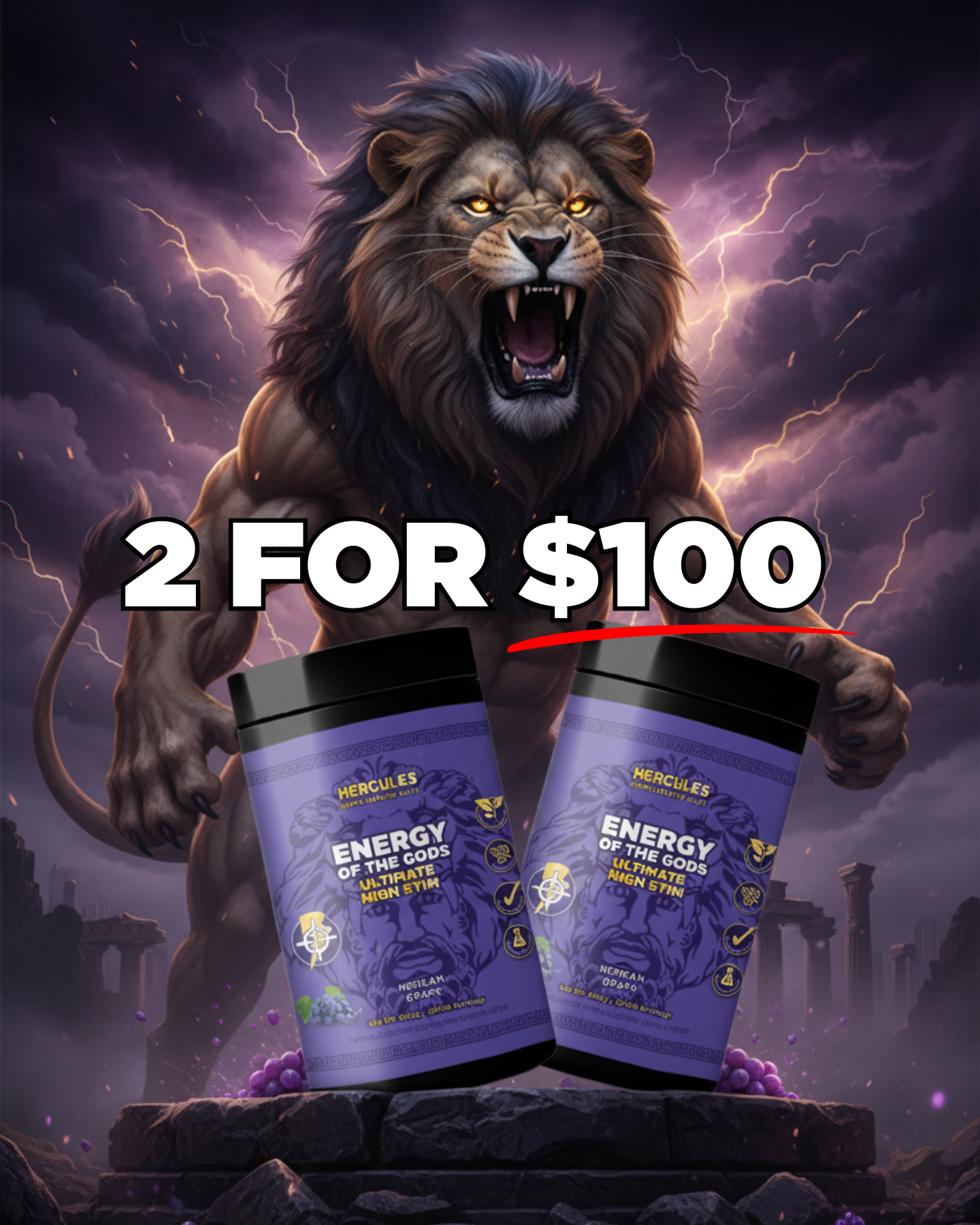 Hercules Supplements Aust Facebook ad