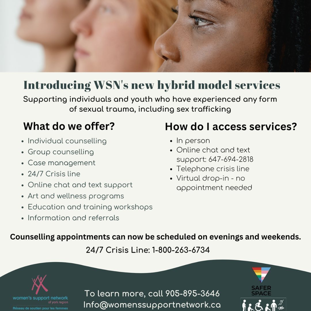 Women's Support Network Facebook ad: The Women's Support Network of York Region offers…