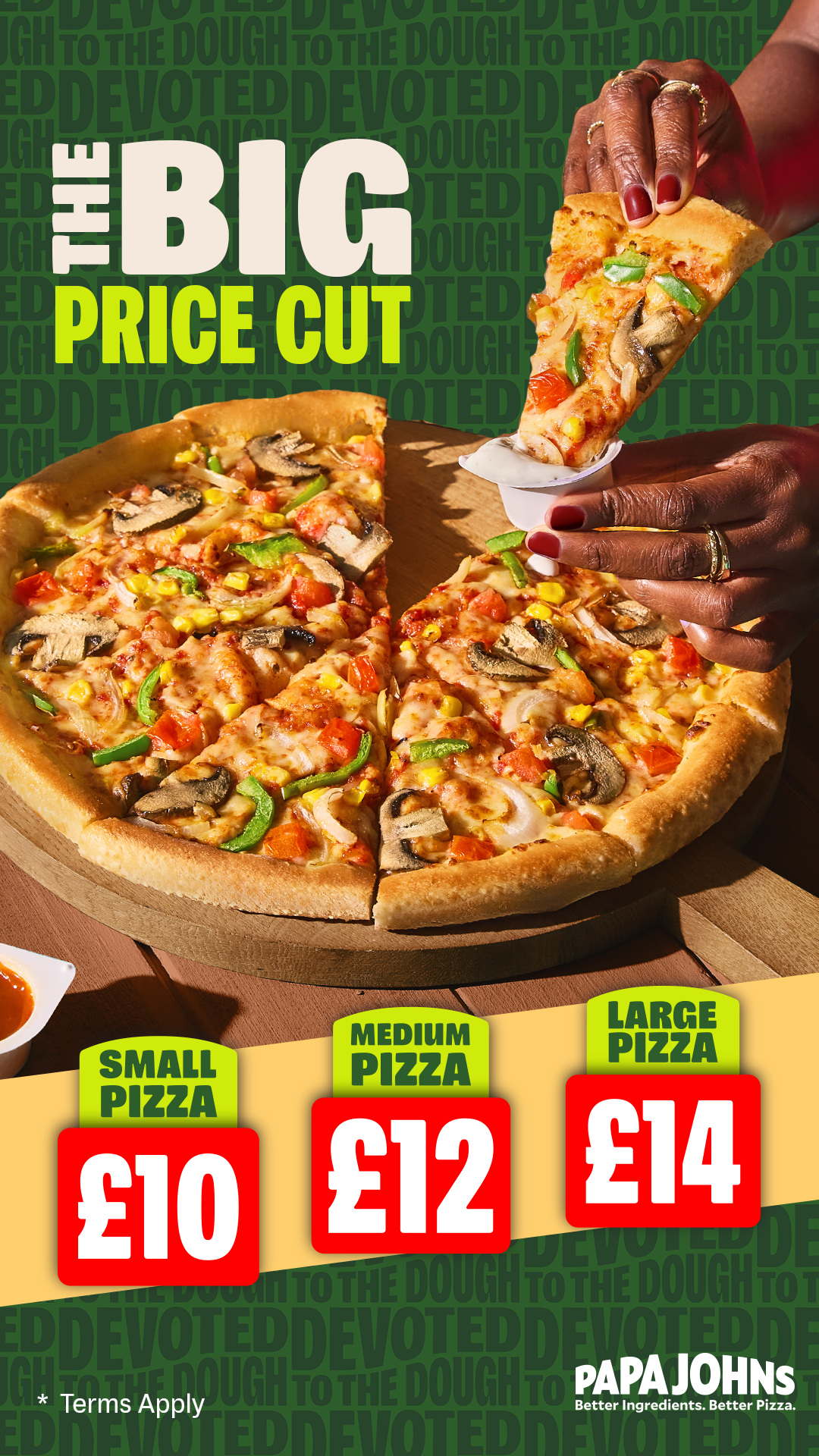 Papa John's Pizza Facebook ad