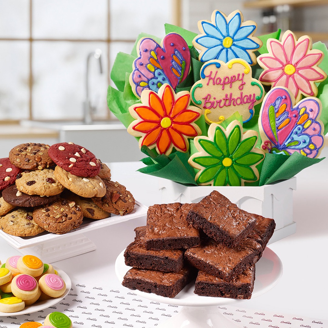 Cookies by Design Facebook ad: Looking for the perfect birthday gift?