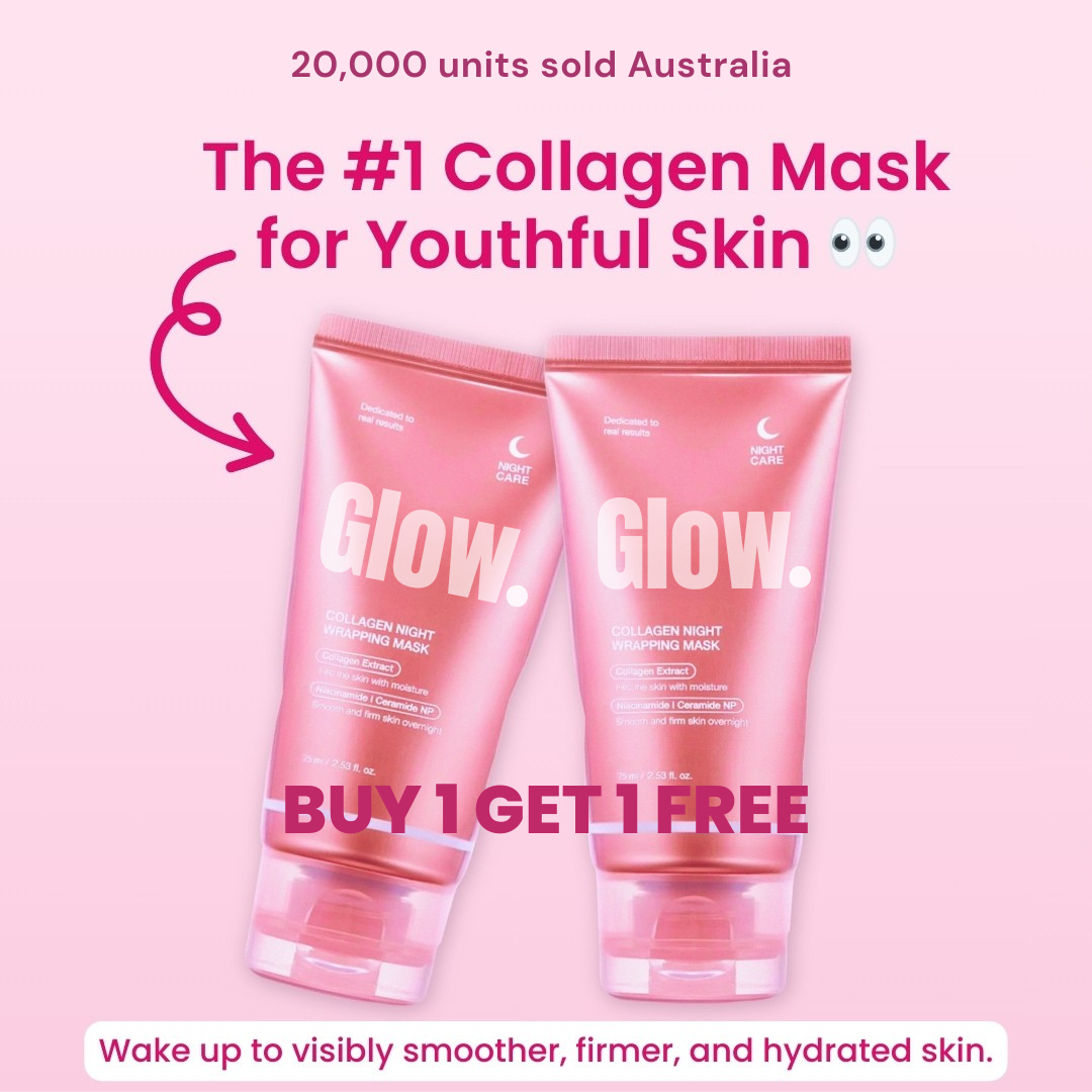 Glow Skin Facebook ad: Wrap Your Skin in Collagen While You Chill