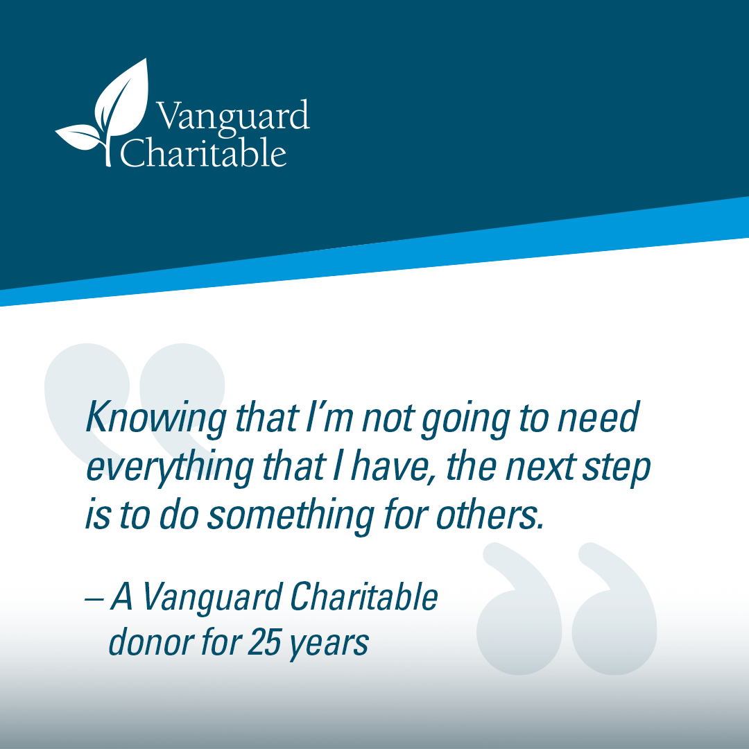 Vanguard Charitable Facebook ad