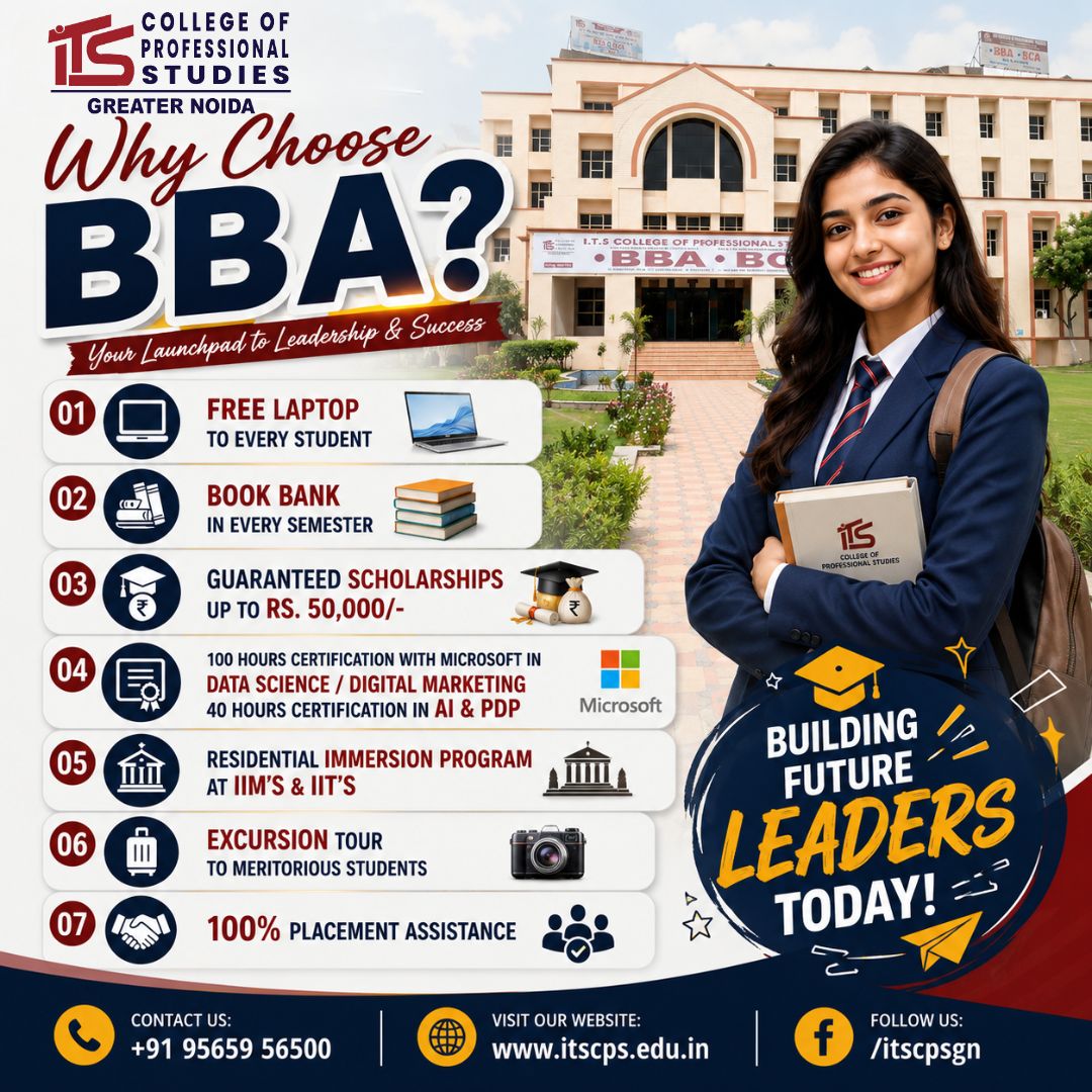 ITS College of Professional Studies Facebook ad: Unlock Your Career Potential @ Greater Noida!