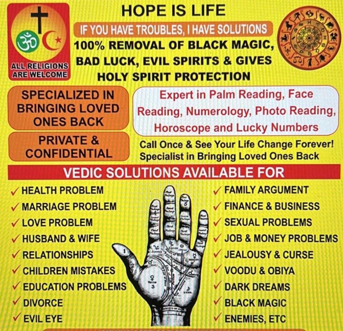 Astrology solutions Guyana Facebook ad: Relationship problems causing stress or misunderstandings?