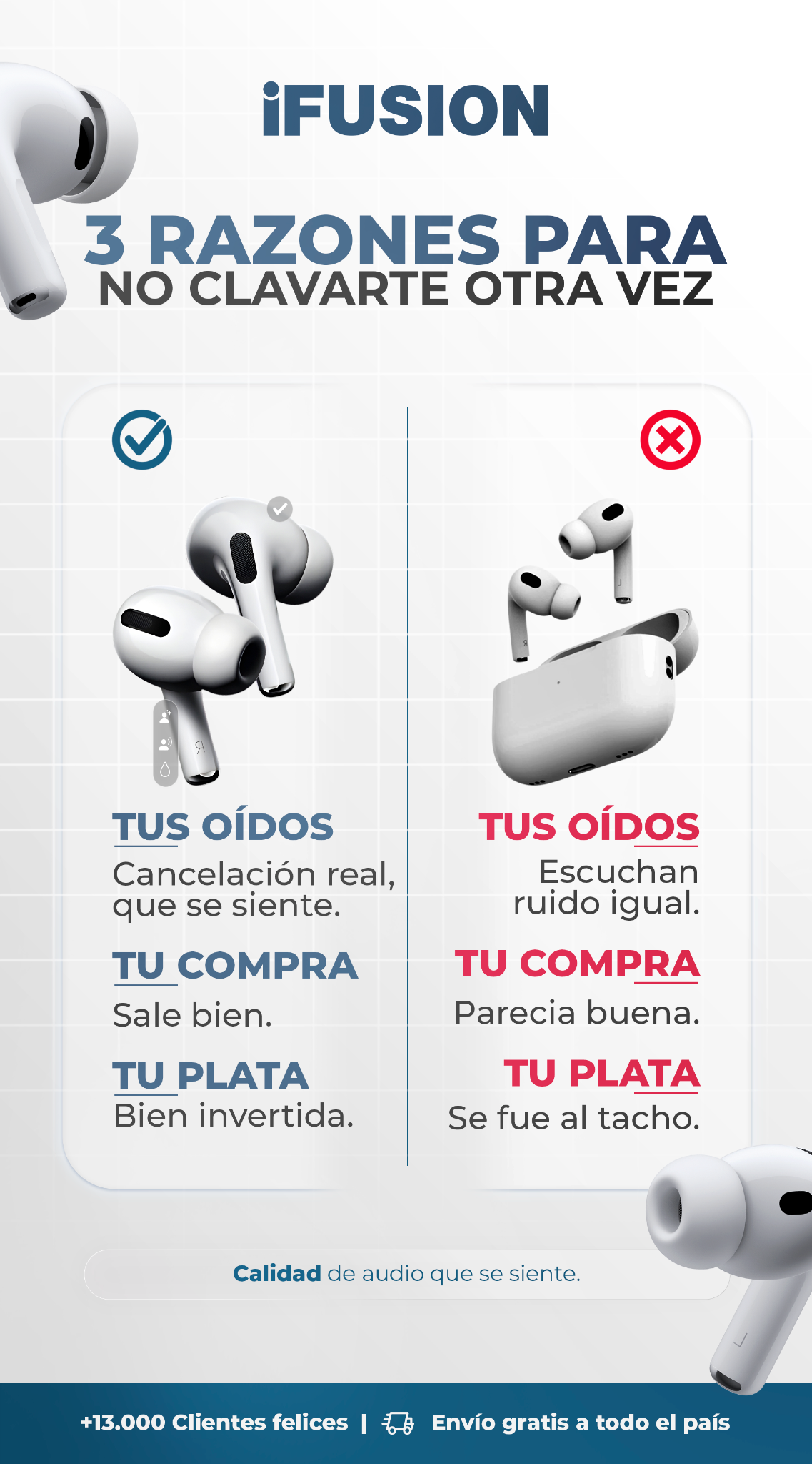 IFusion apple Facebook ad: Andá a la segura