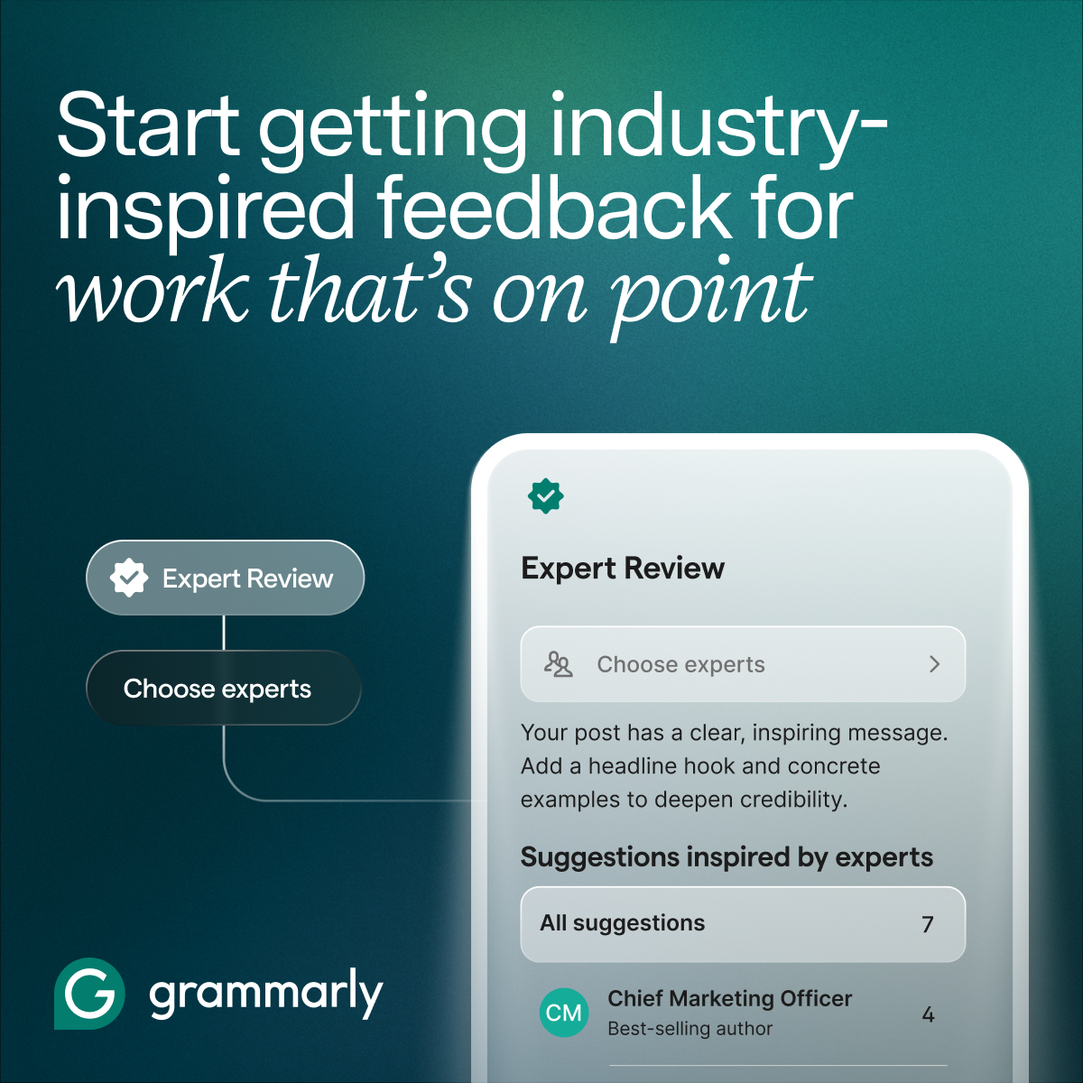 Grammarly Facebook ad