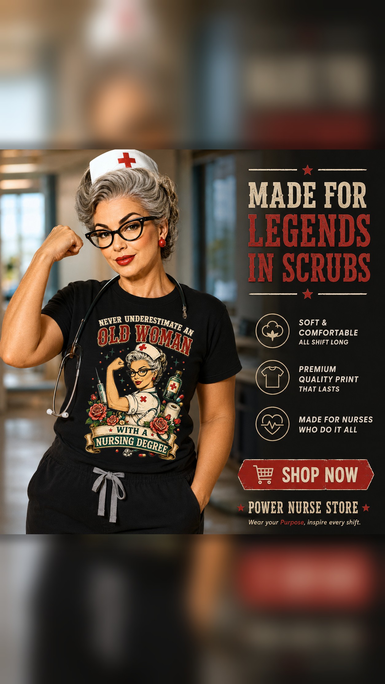 Grumpy Nurse store Facebook ad