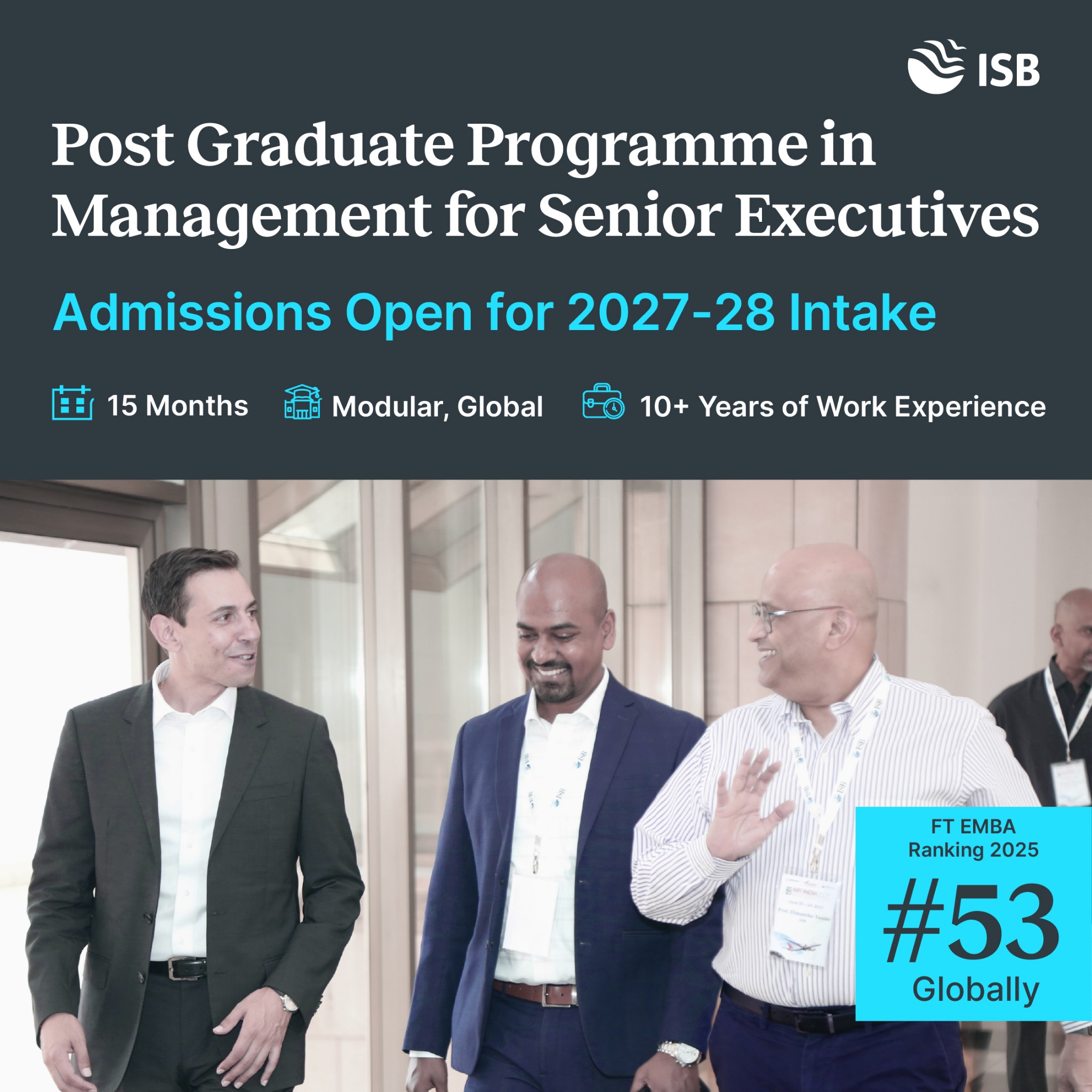 ISB Admissions Facebook ad