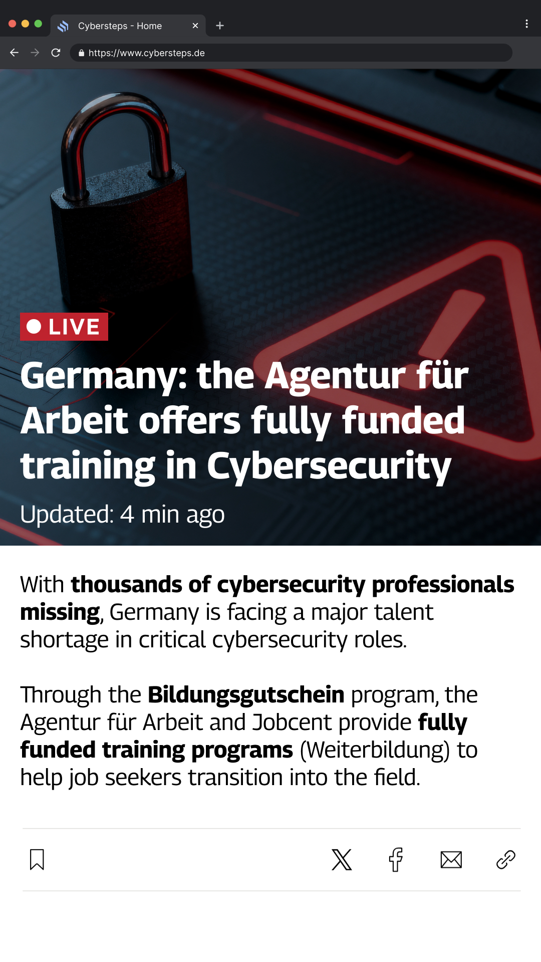 Cybersteps Facebook ad