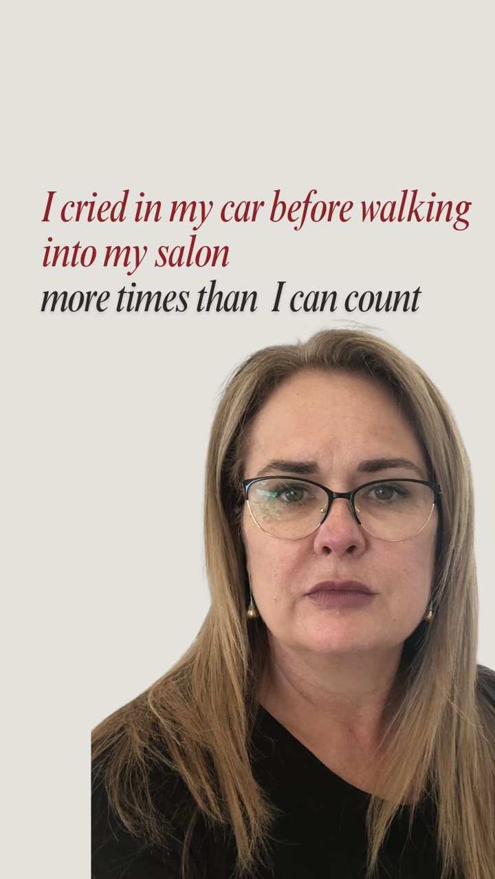 Salon Mastery Society Facebook ad: I cried in my car before walking into…