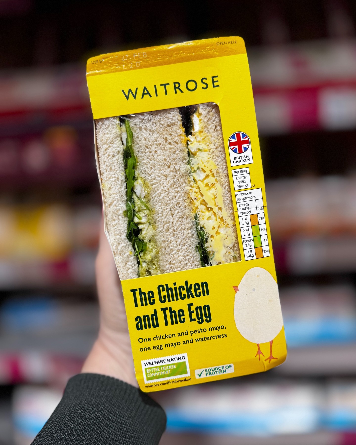 Waitrose & Partners Facebook ad: NEW IN: The Chicken & The Egg Sandwich
