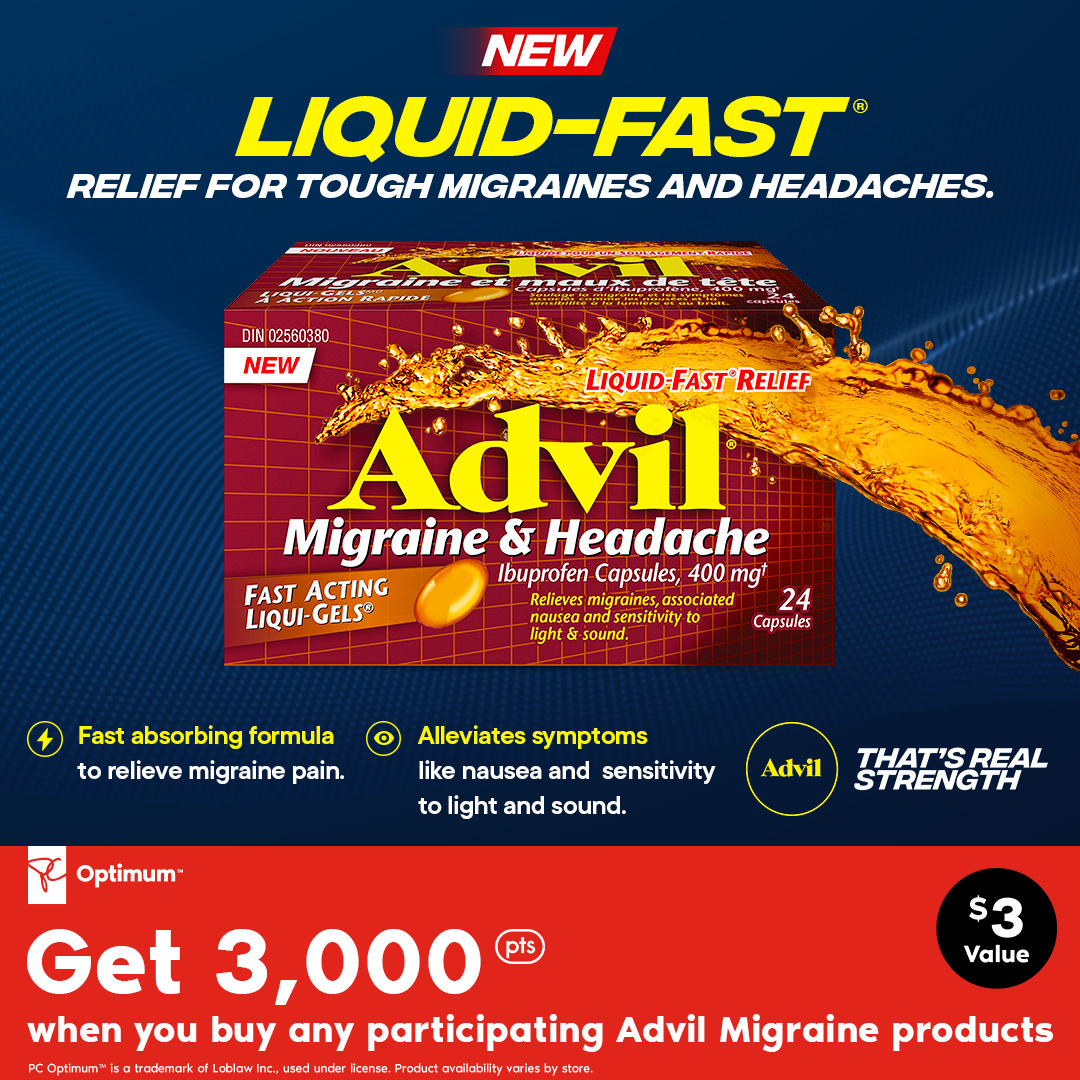 Advil Canada Facebook ad: ADVIL - THAT'S REAL STRENGTH