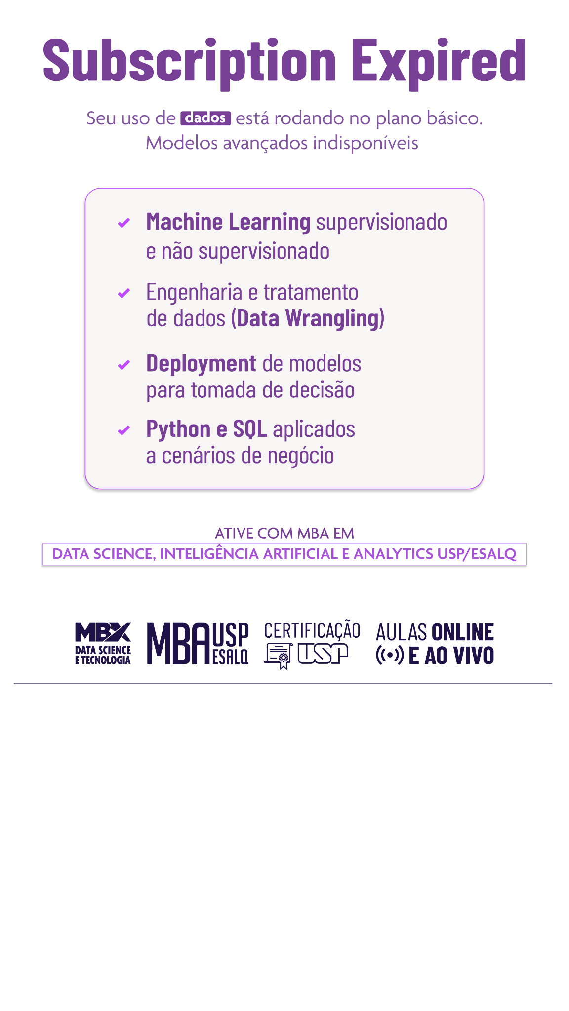 MBA USP/Esalq Facebook ad