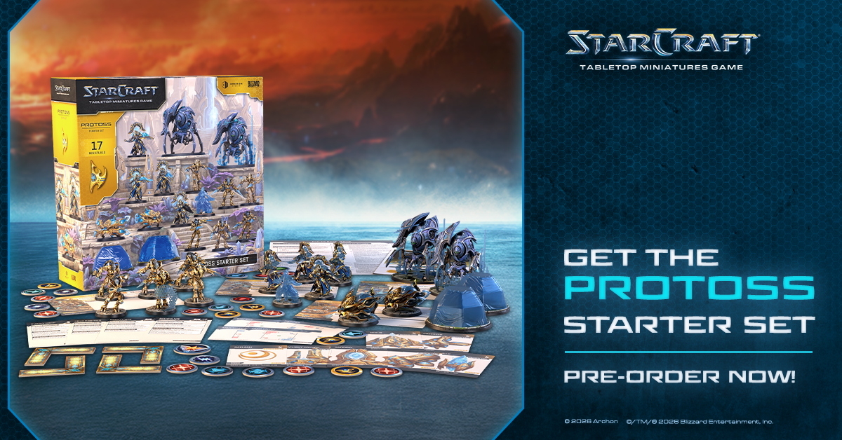 StarCraft: Tabletop Miniatures Game Facebook ad: Deploy a Complete Protoss Army!