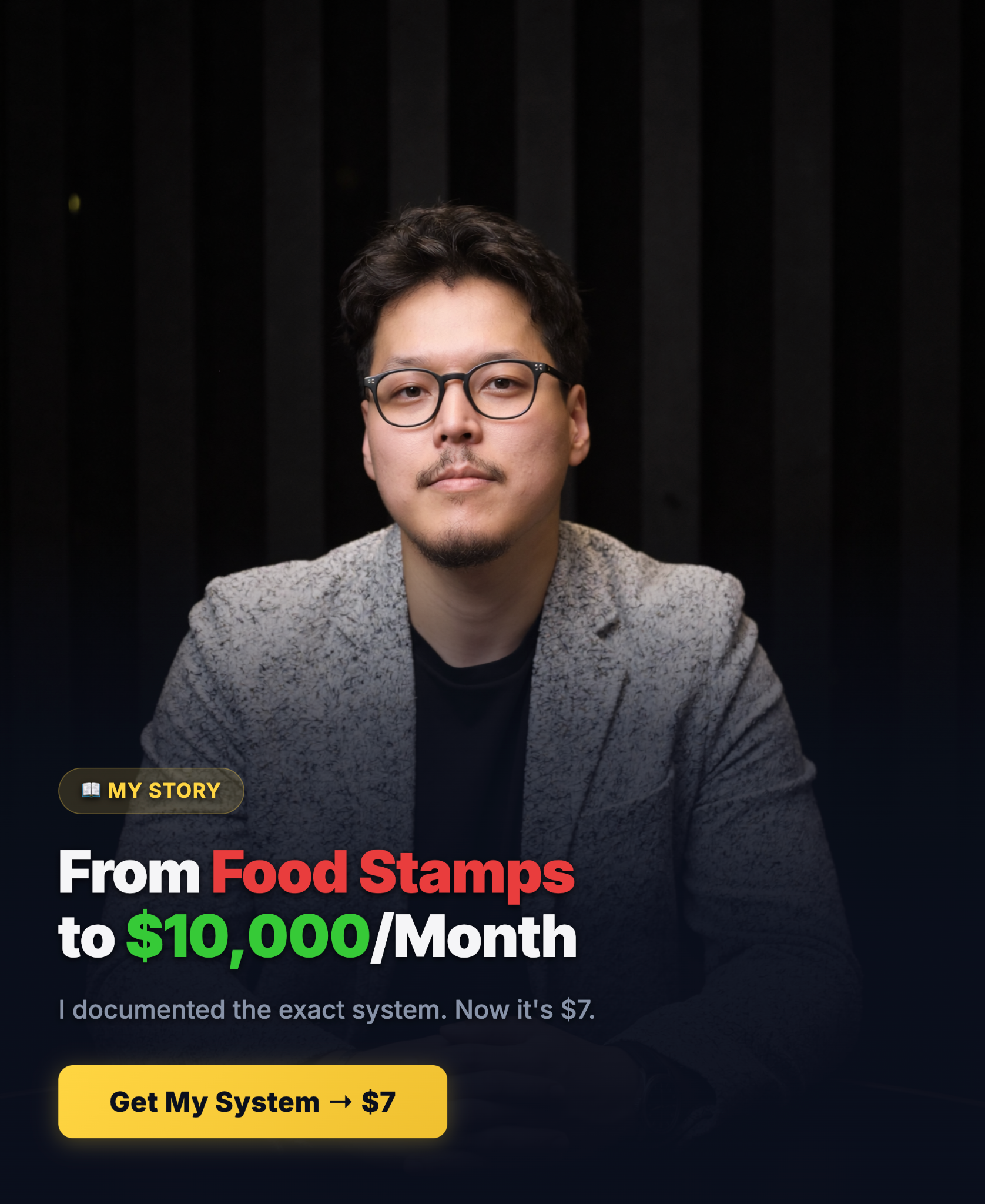 Nurik Adi Facebook ad: From Food Stamps to $10K/Month