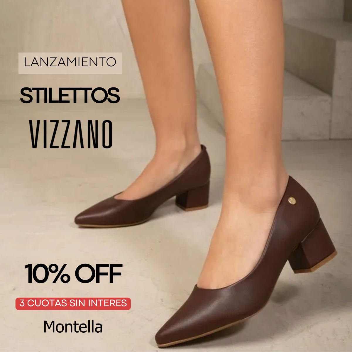 Montella Calzados Facebook ad: UN STILETTO VIZZANO PUEDE ESTAR ESPERÁNDOTE EN MONTELLA