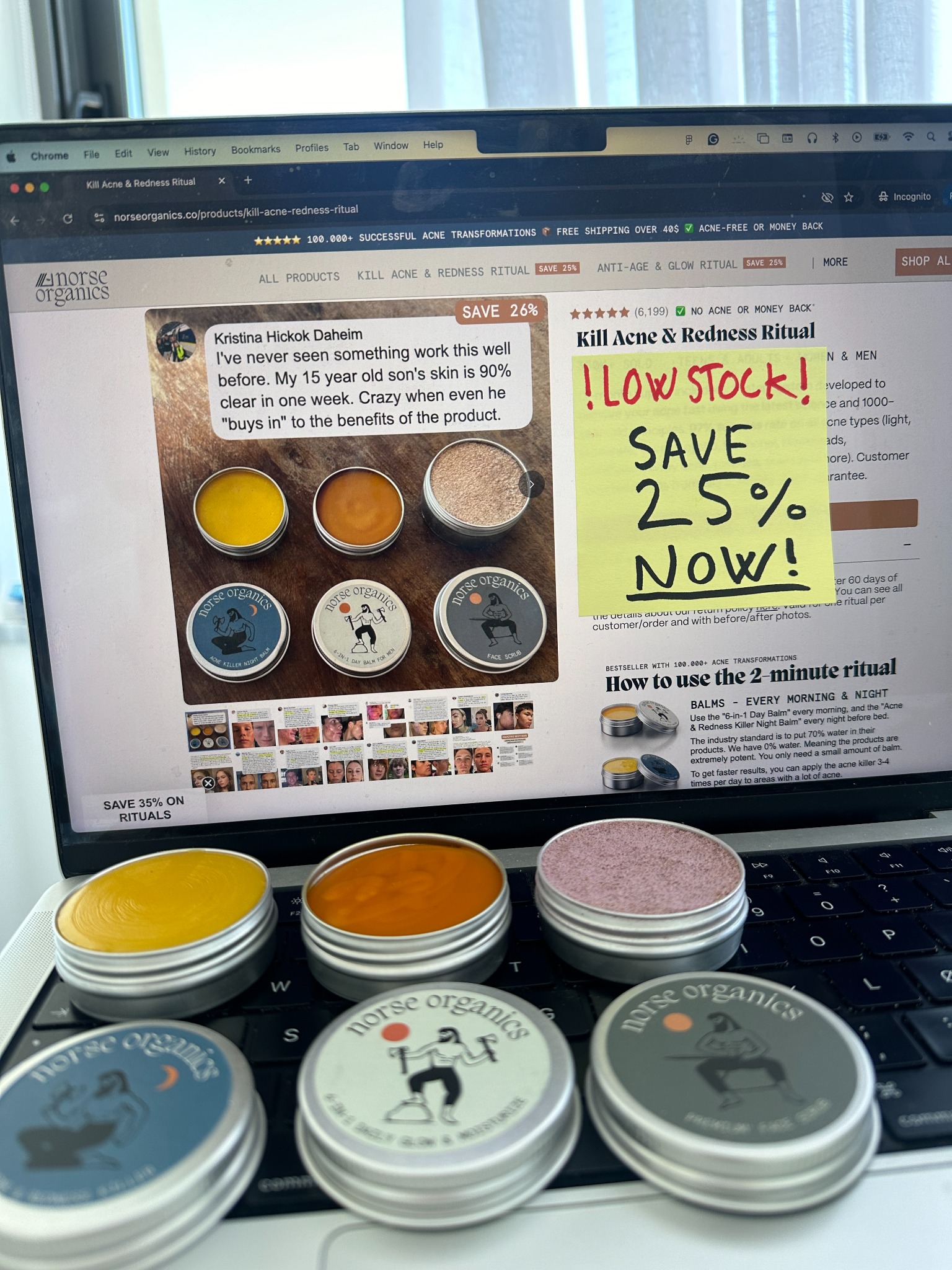 Norse Organics Facebook ad