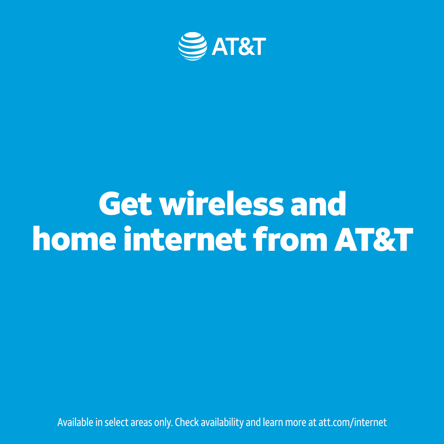 AT&T Facebook ad: Wireless and home internet from AT&T