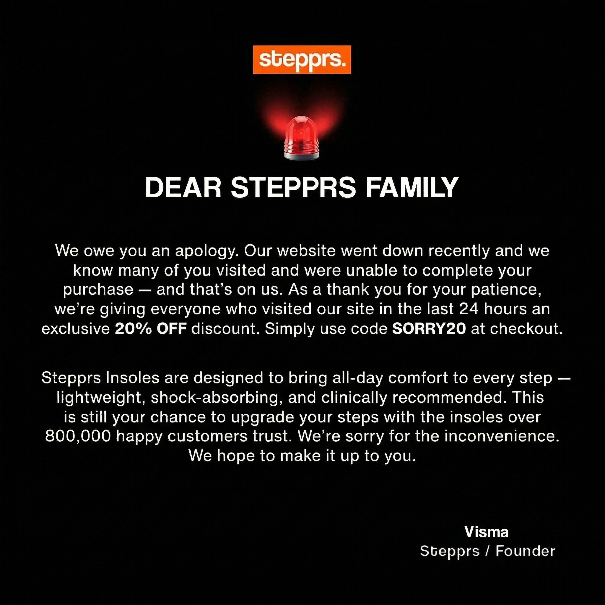 Stepprs Facebook ad