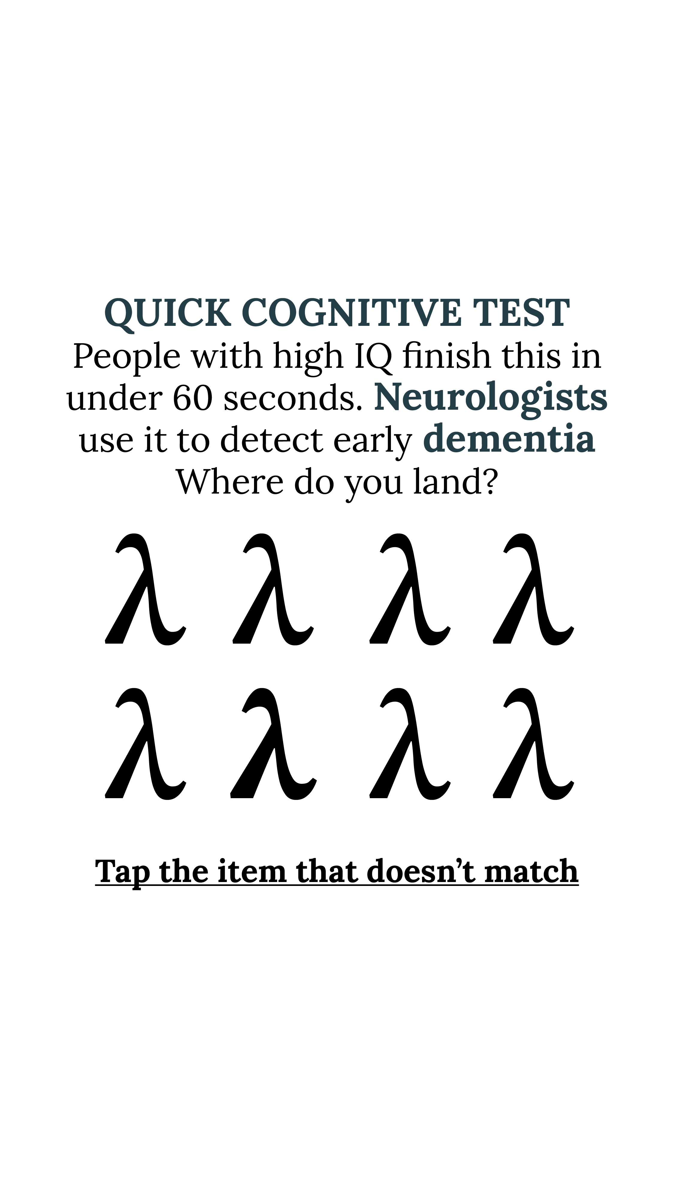 Brain Health Check Facebook ad