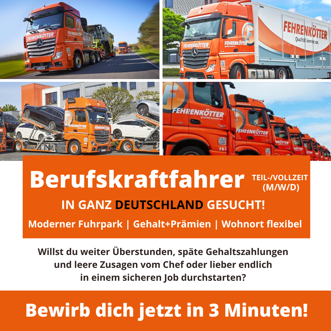 Fehrenkötter Transport & Logistik GmbH Facebook ad: Berufskraftfahrer (m/w/d) deutschlandweit gesucht!