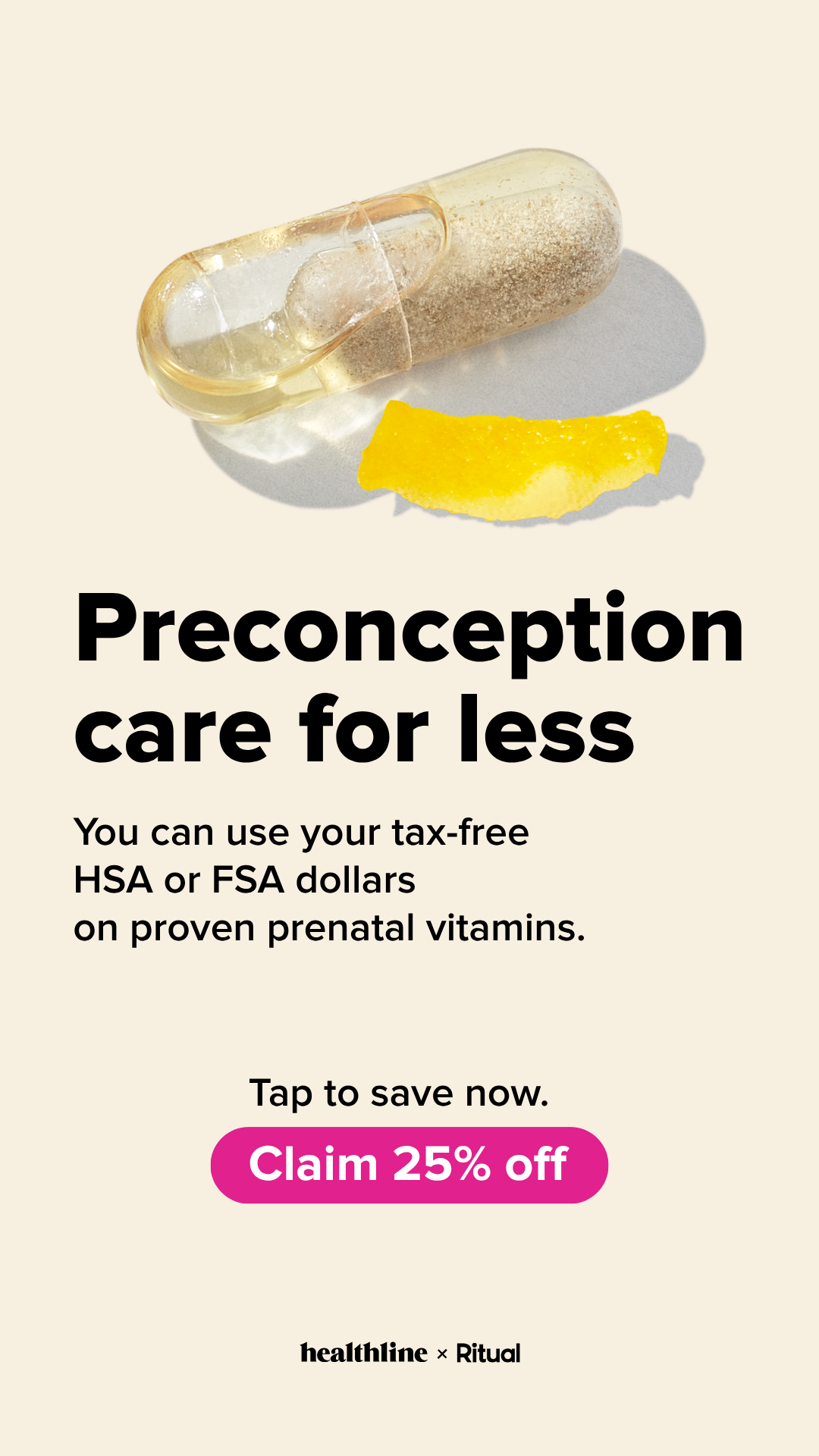 Healthline Facebook ad: Smart prep for less
