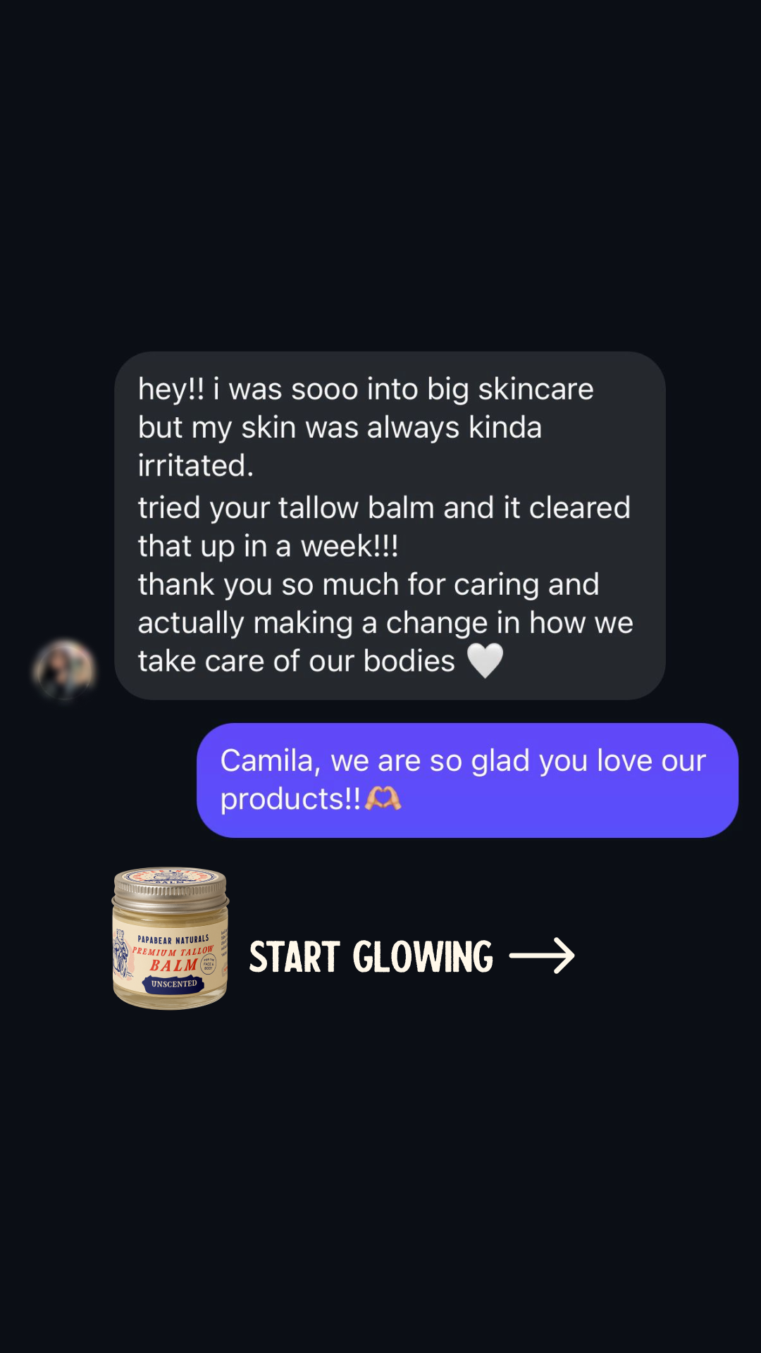 Papabear Naturals Facebook ad