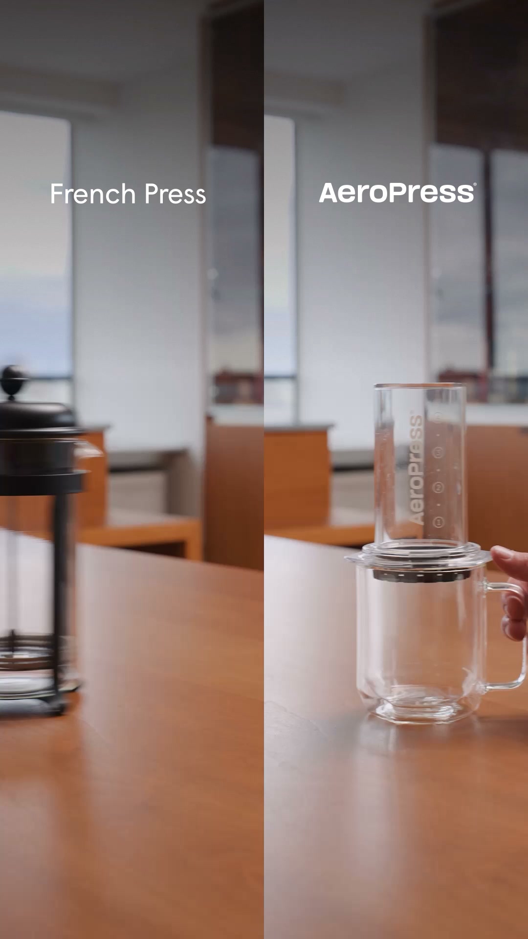 AeroPress Facebook ad: AeroPress or French Press?