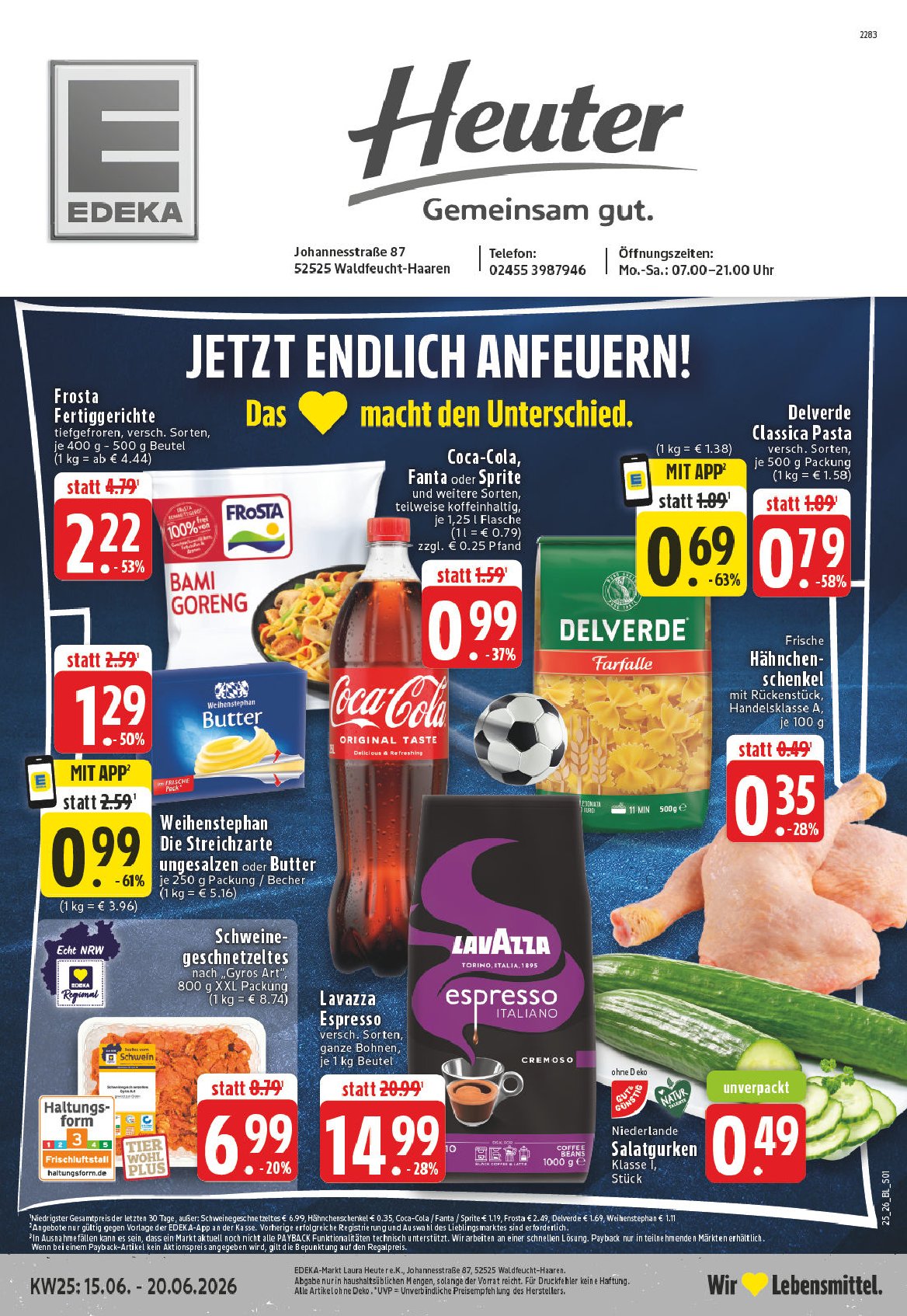 Edeka Heuter Facebook ad: Unsere Angebote vom 15.06.