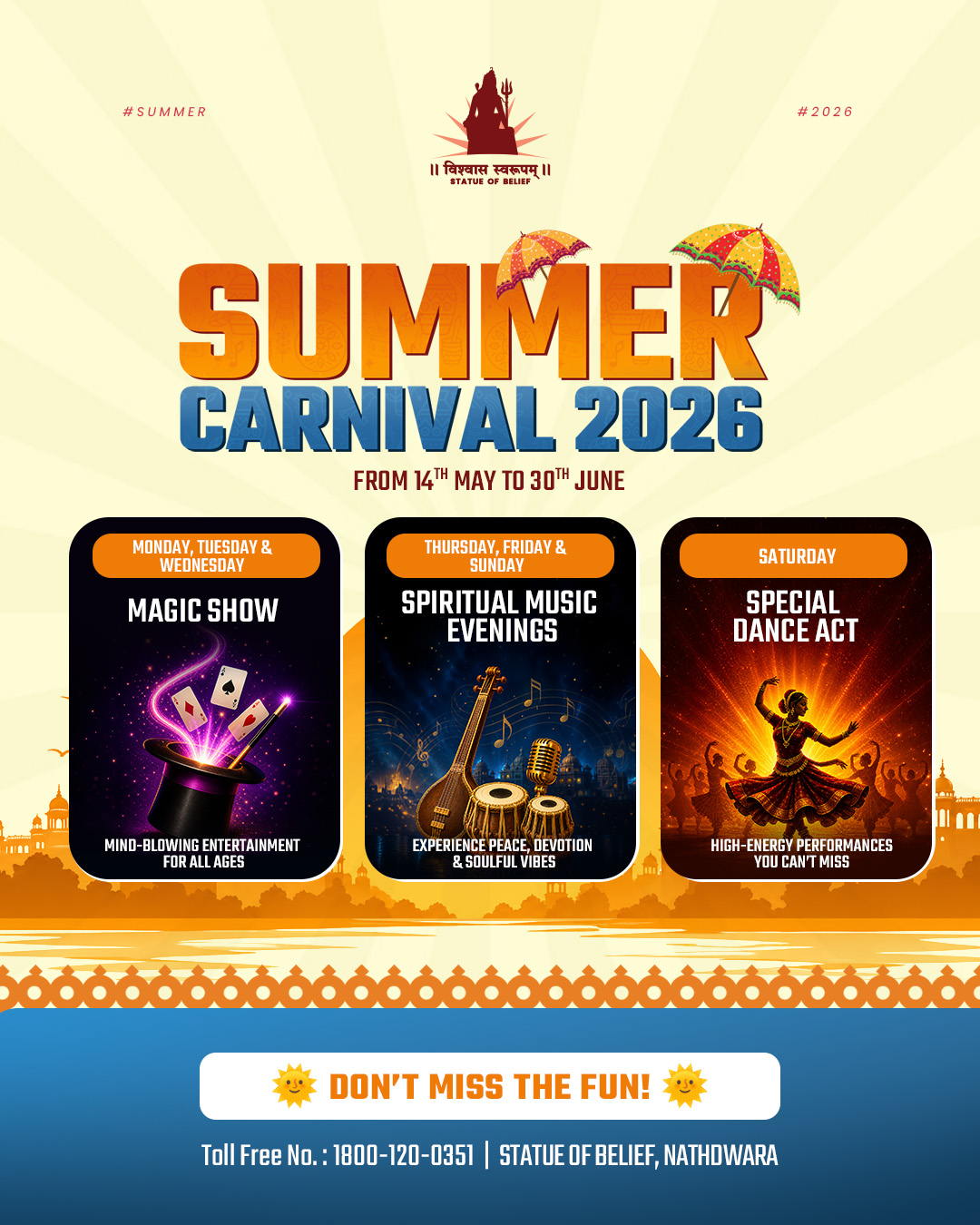 Statue of Belief Facebook ad: Get ready for the most exciting summer experience…
