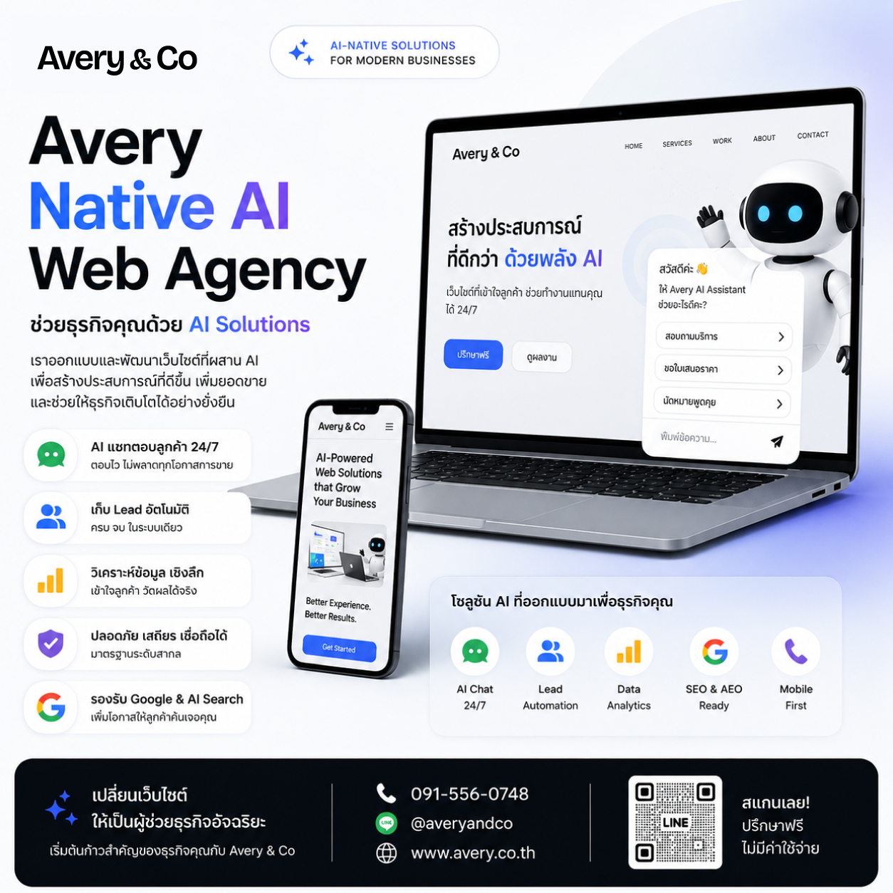 Avery Creative Hub Facebook ad: หากคุณกำลังมีแผนพัฒนาธุรกิจด้วย AI ปรึกษาเรา