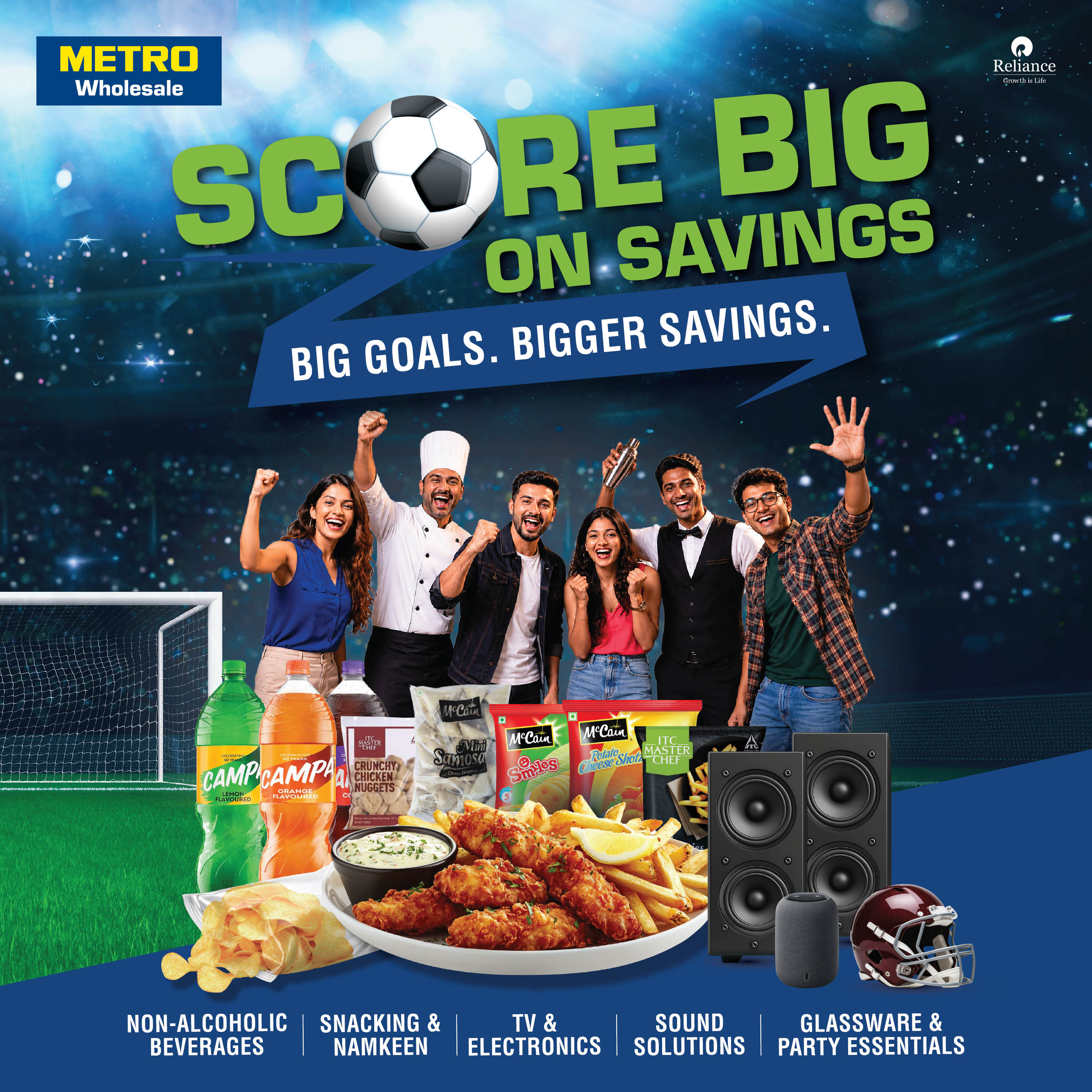 METRO Wholesale India Facebook ad: Score Big on Savings this football season!