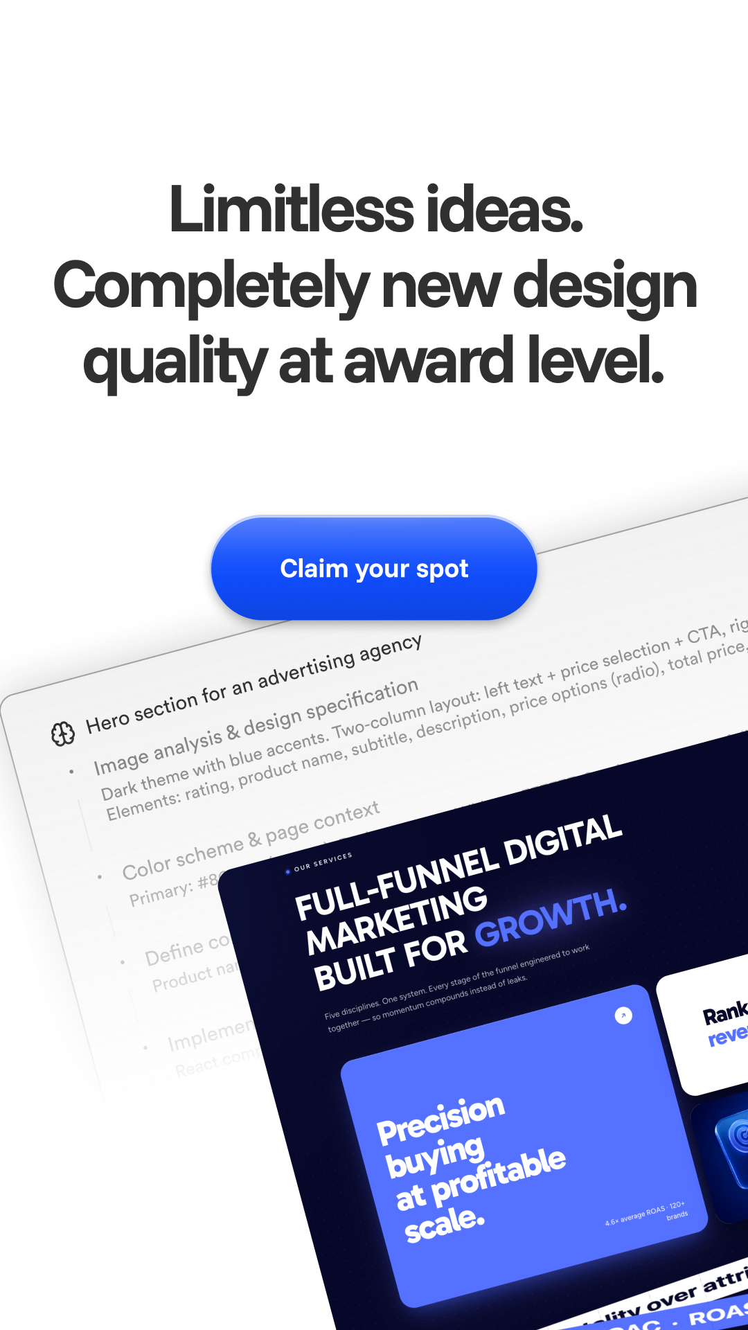 Onepage Facebook ad