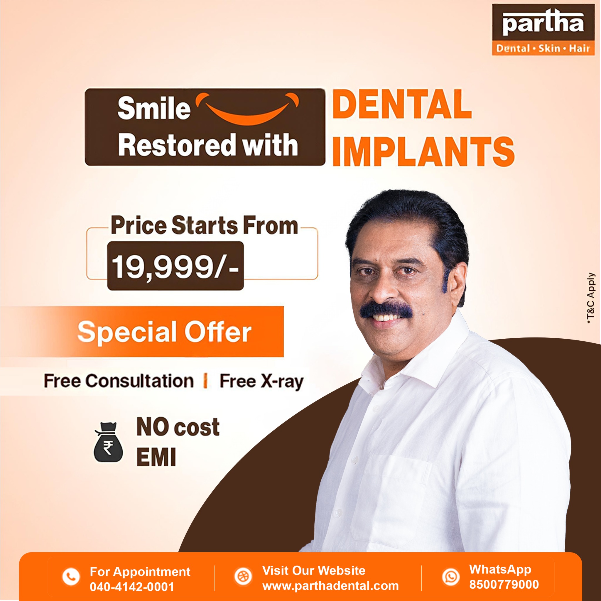 Partha Dental Skin Hair Clinic Facebook ad