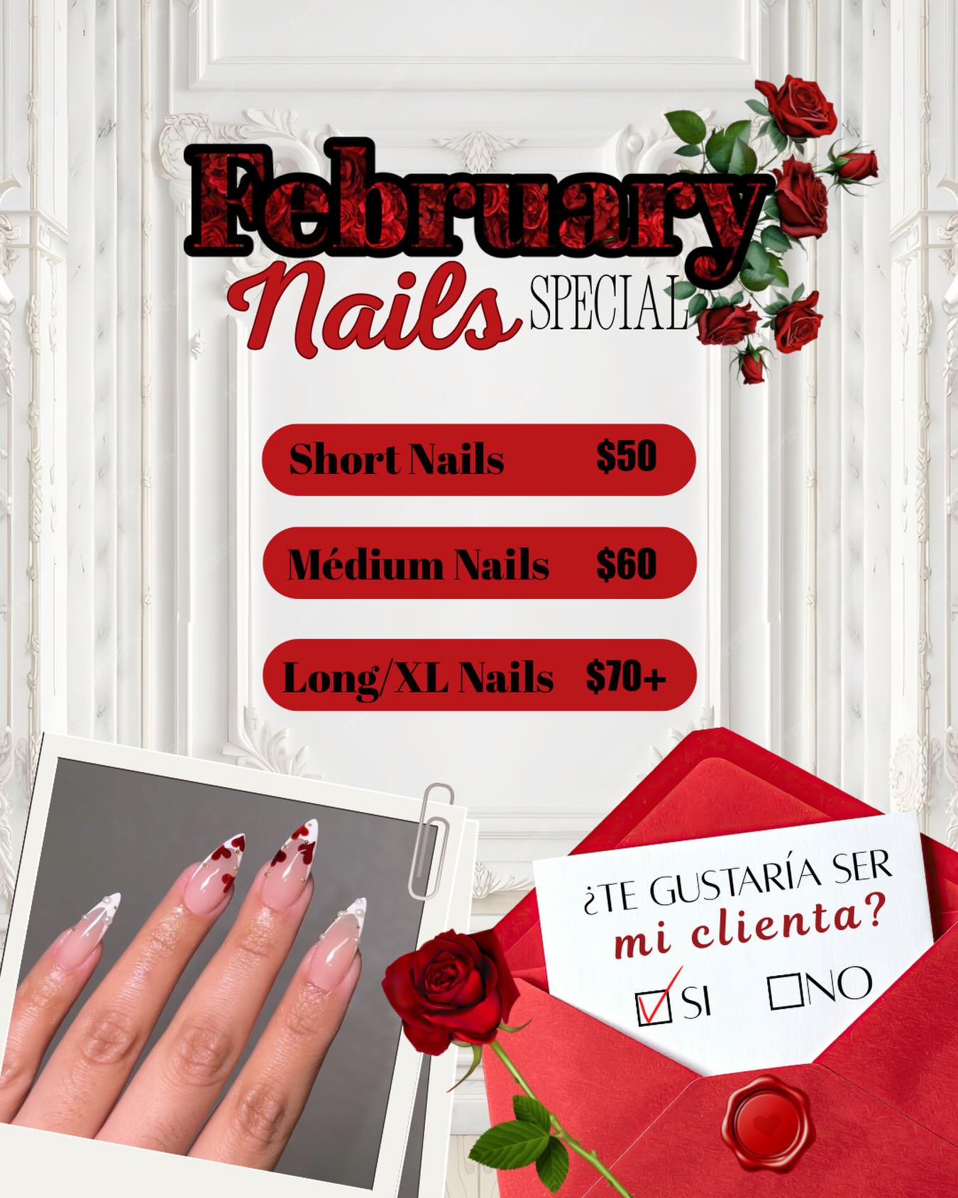 Yayi nails art Facebook ad: February Nails Special