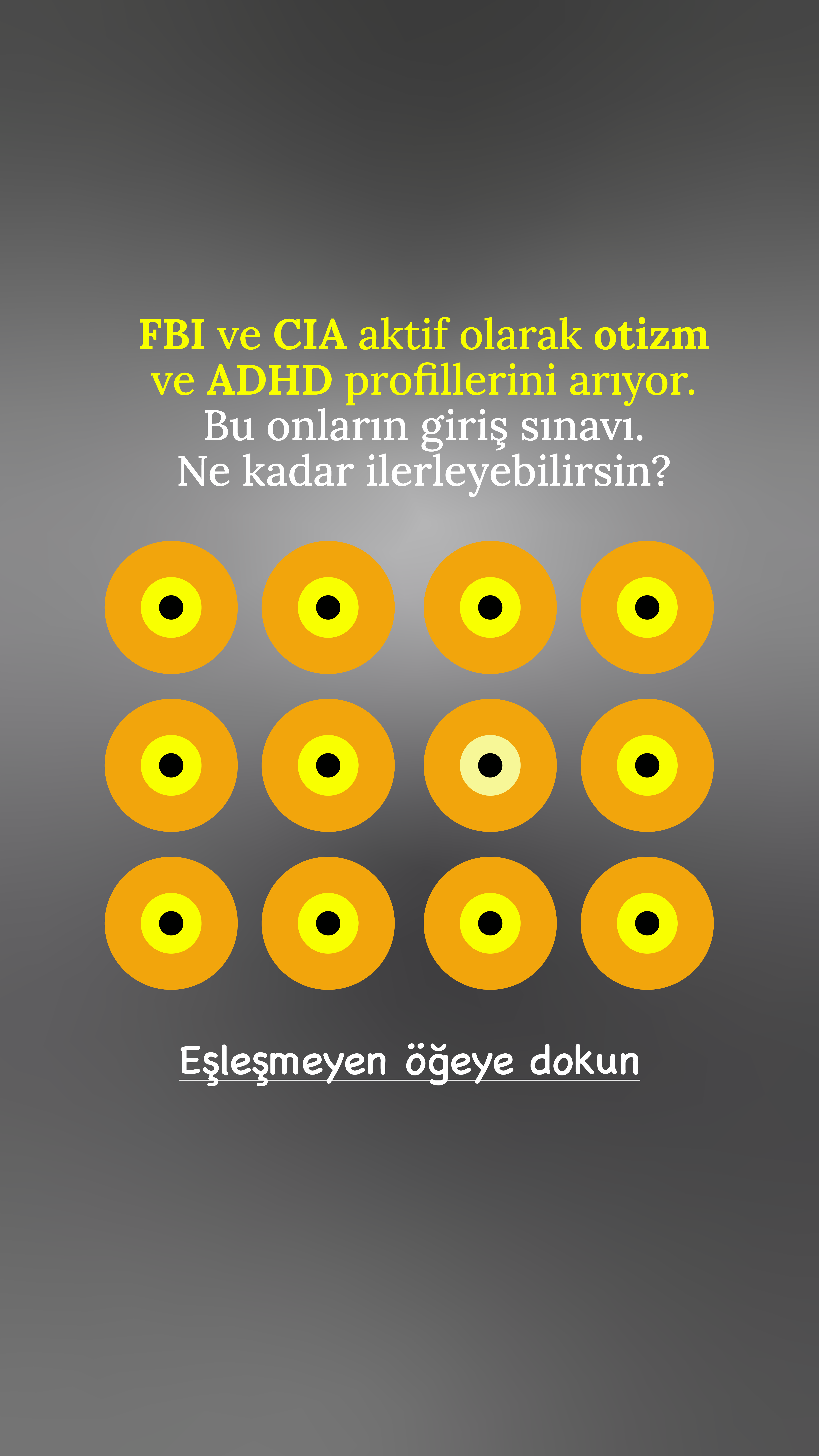 International Brain Test Facebook ad