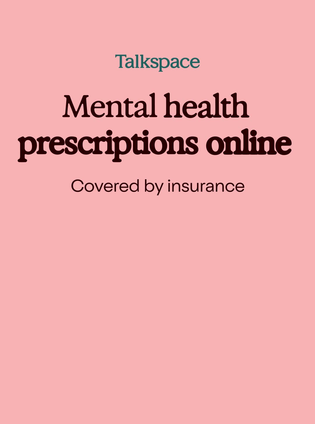 Talkspace Facebook ad: Insurance-covered psychiatry