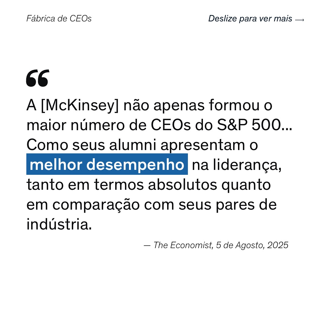 McKinsey & Company Brasil Facebook ad: O que torna a McKinsey única?