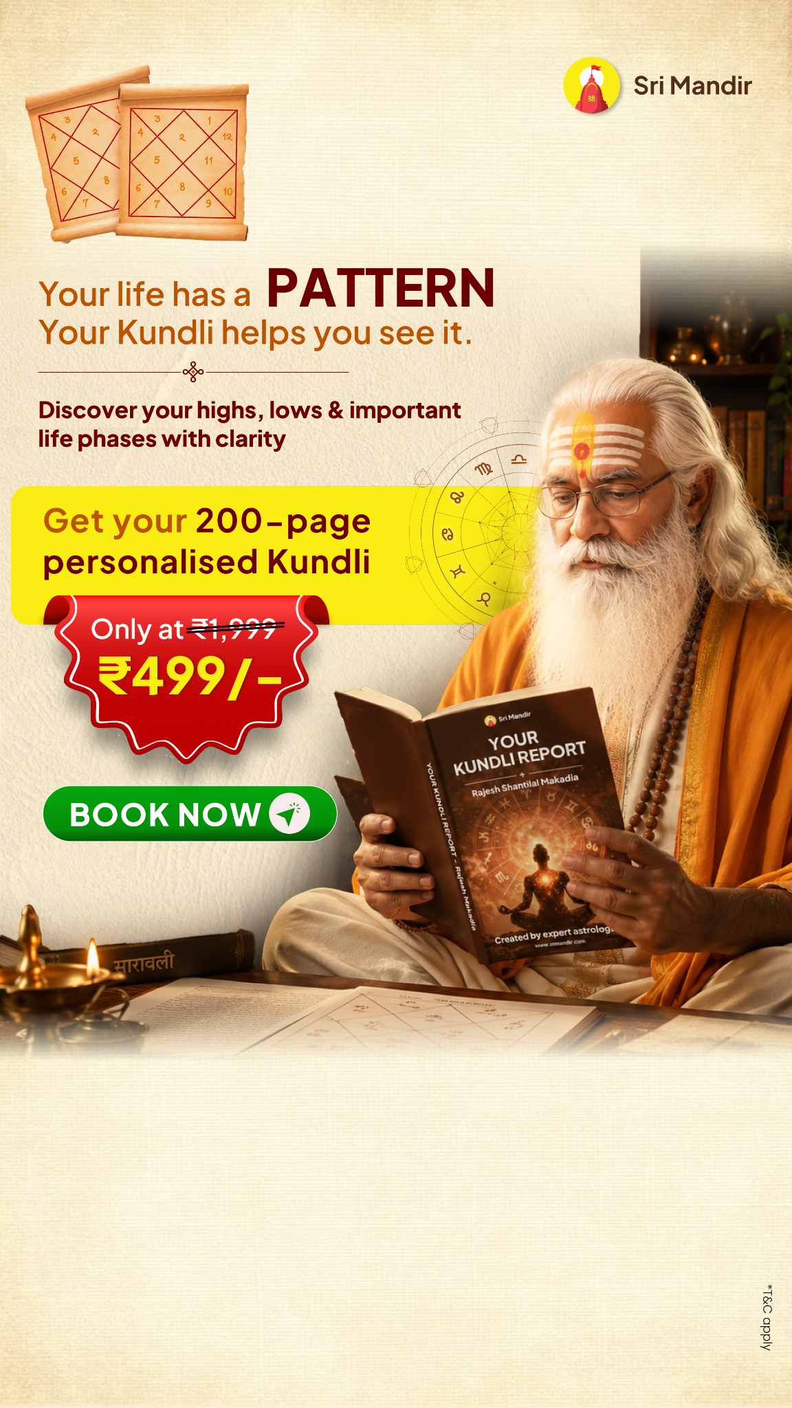Kundli Guide by Sri Mandir Facebook ad