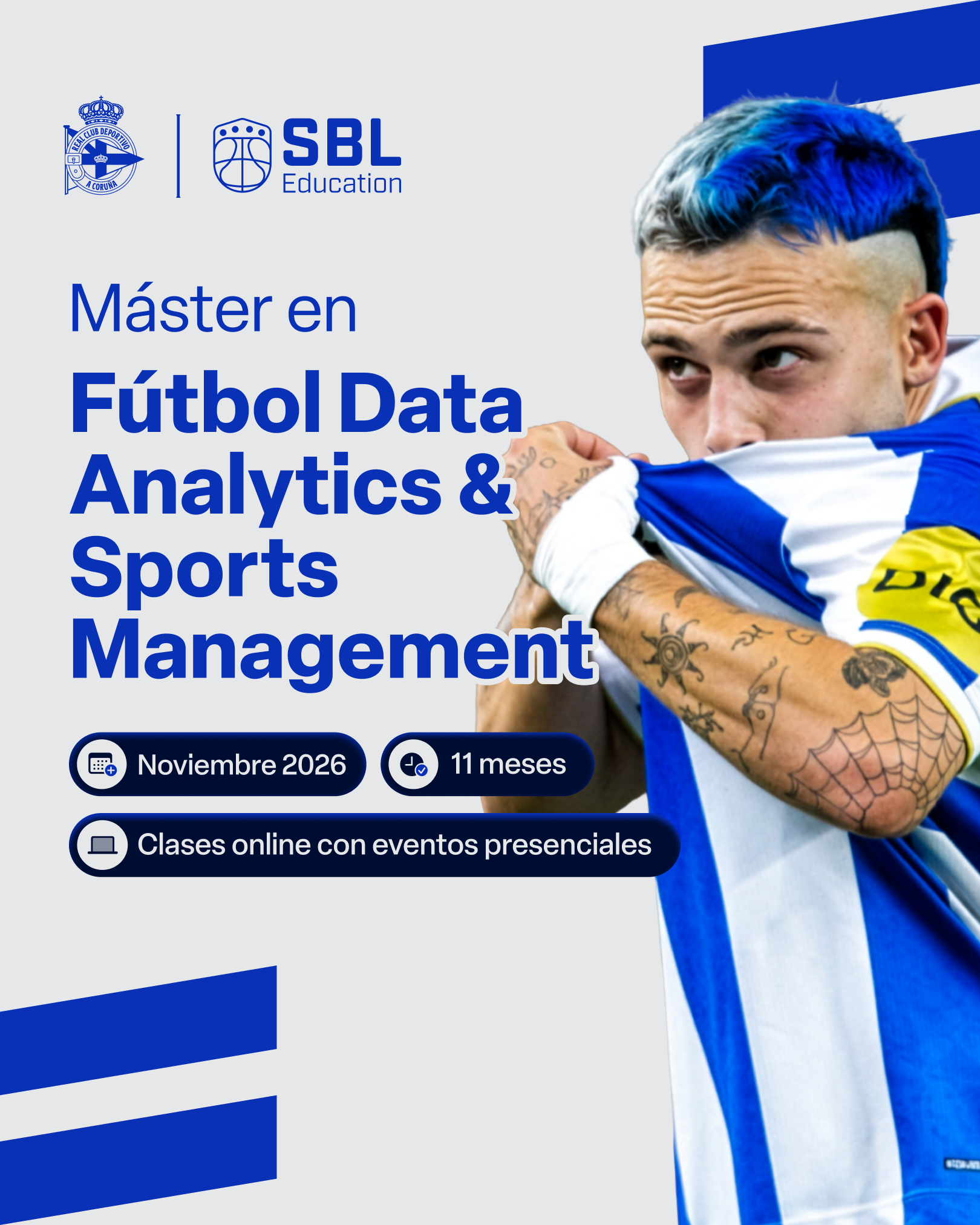 SBL Education Facebook ad: Máster en Football Data Analytics