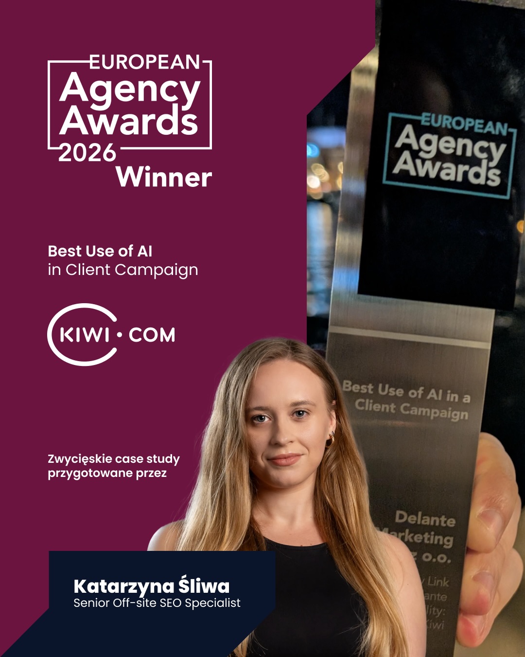 Delante Facebook ad: Wracamy z European Agency Awards z dwiema najważniejszymi…