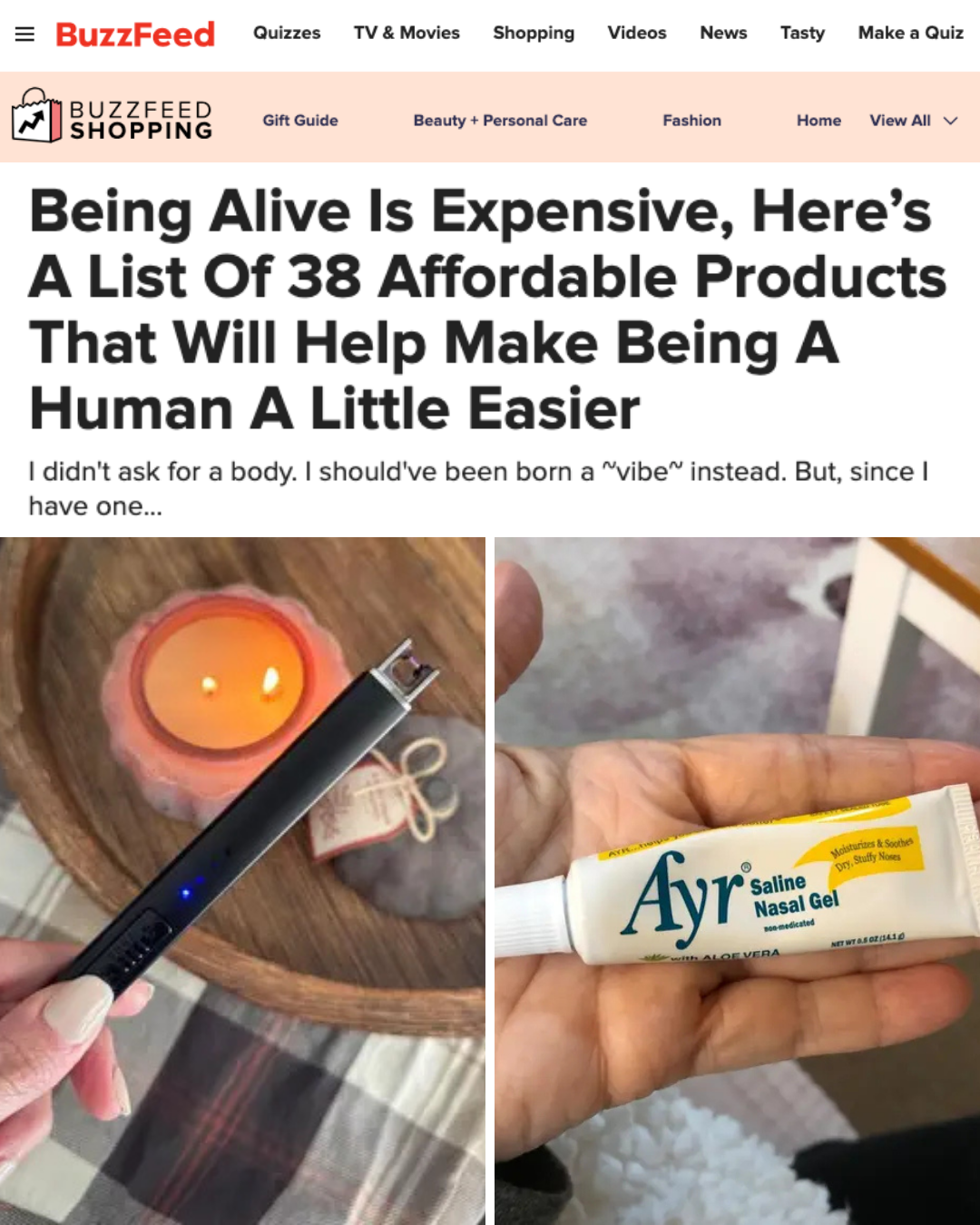 BuzzFeed Facebook ad