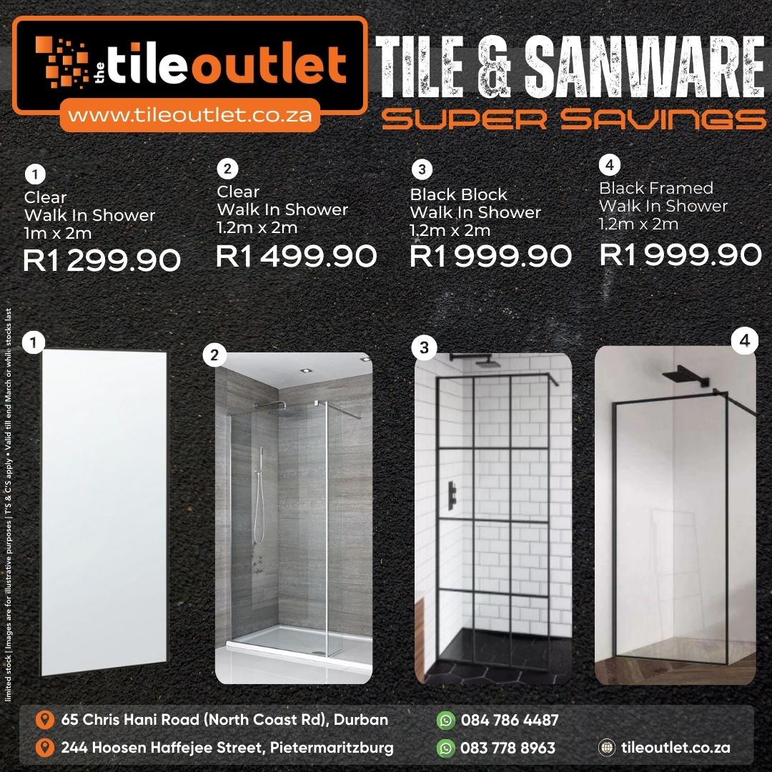 The Tile Outlet Facebook ad: Take advantage of our incredible deals on bathroom…