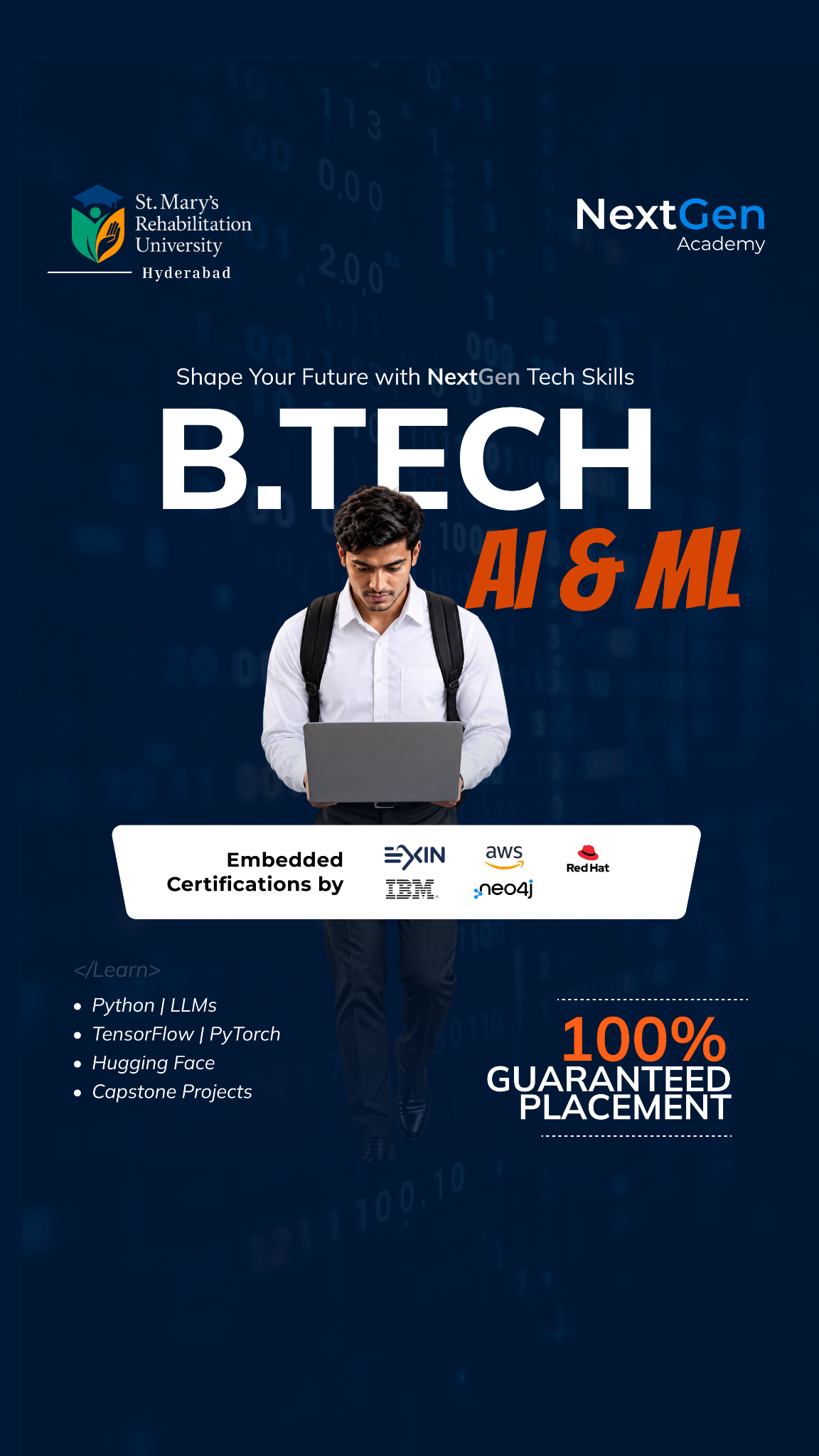St. Mary's University Facebook ad: Future-proof your career with AI & Machine Learning.